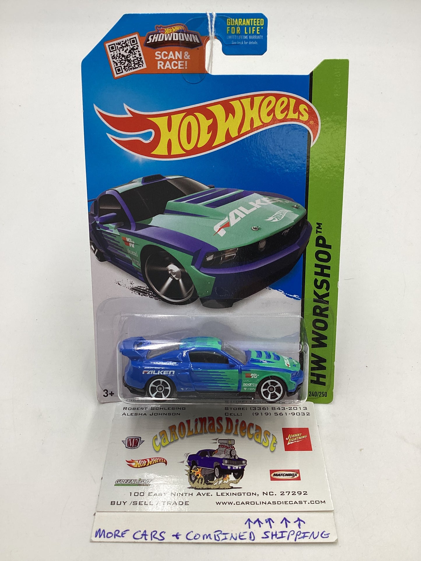 2015 Hot wheels Workshop  #240 Custom 12 Ford Mustang Falken Blue 20A