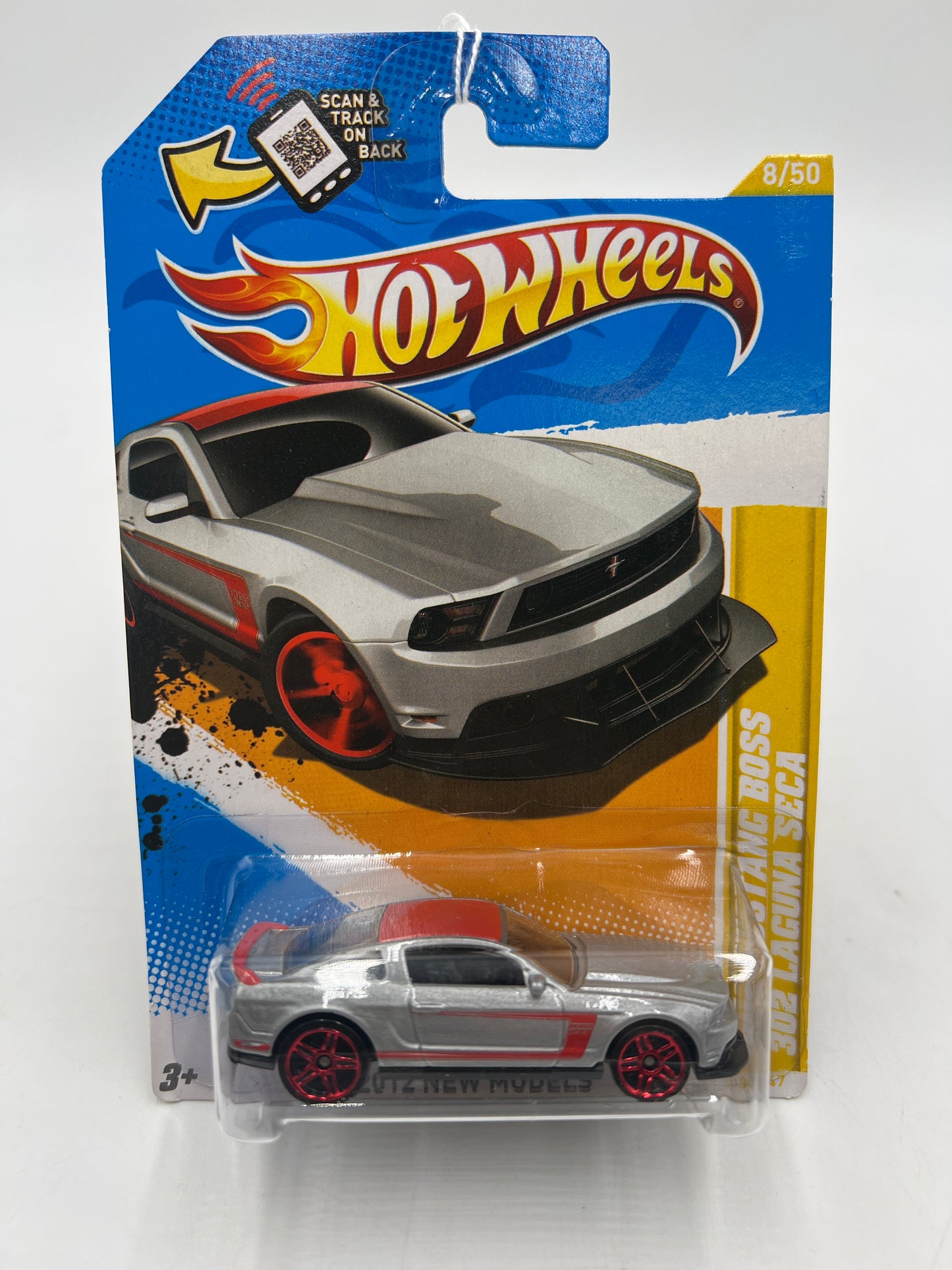 2012 Hot Wheels New Models #8 2012 Mustang Boss 302 Laguna Seca Silver 32D