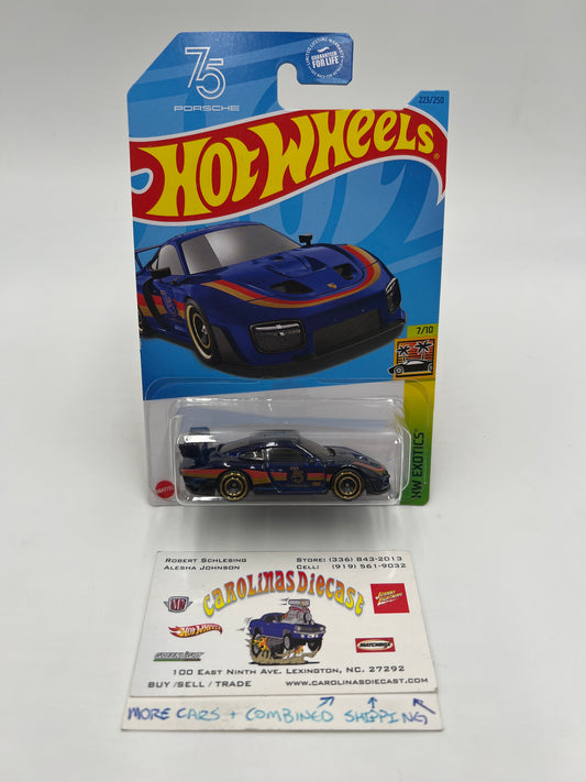 2023 Hot Wheels Super Treasure Hunt #223 Porsche 935 Blue W/Protector