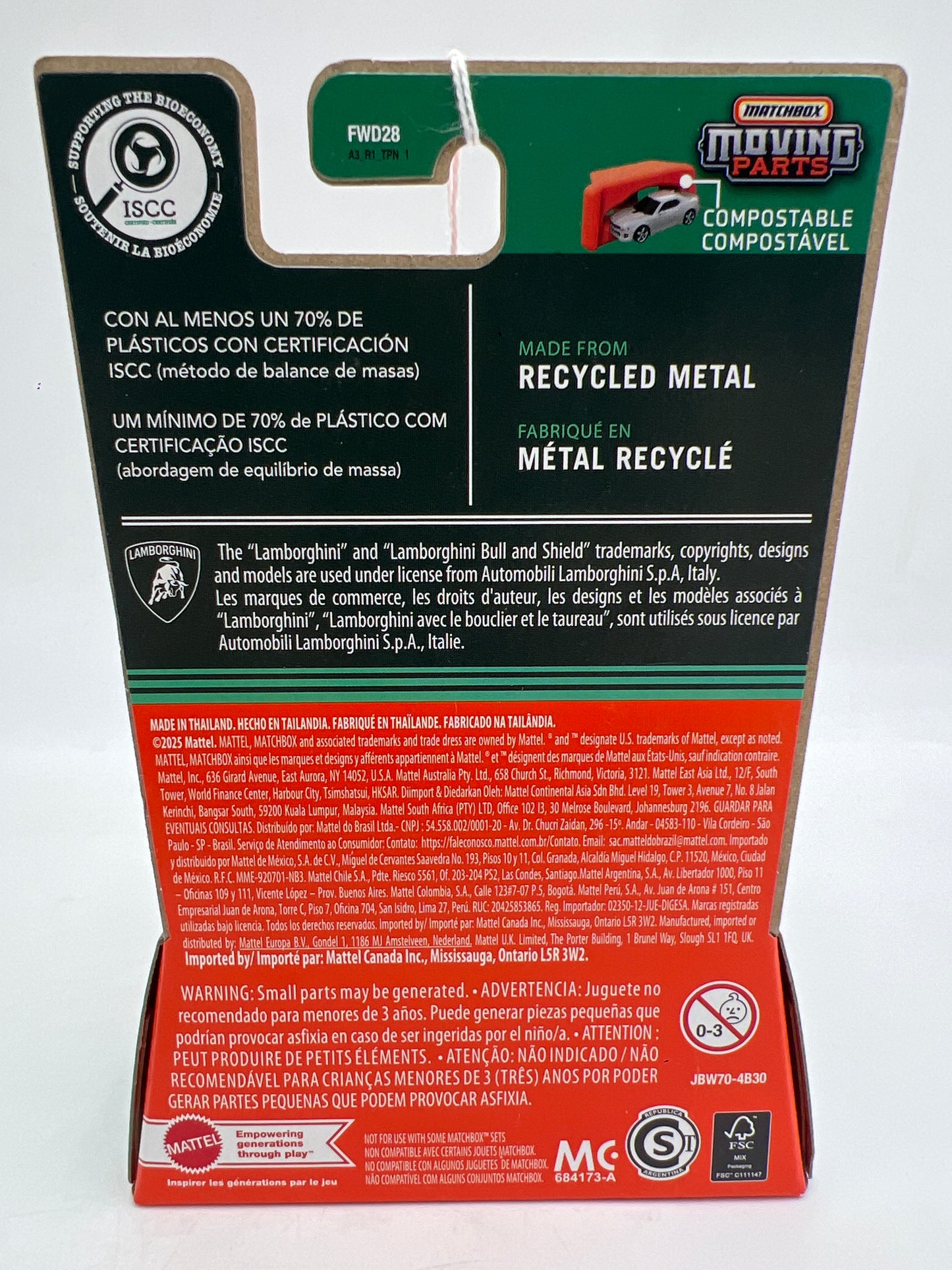 2026 Matchbox Moving Parts #44 Lamborghini Huracan Sterrato Green