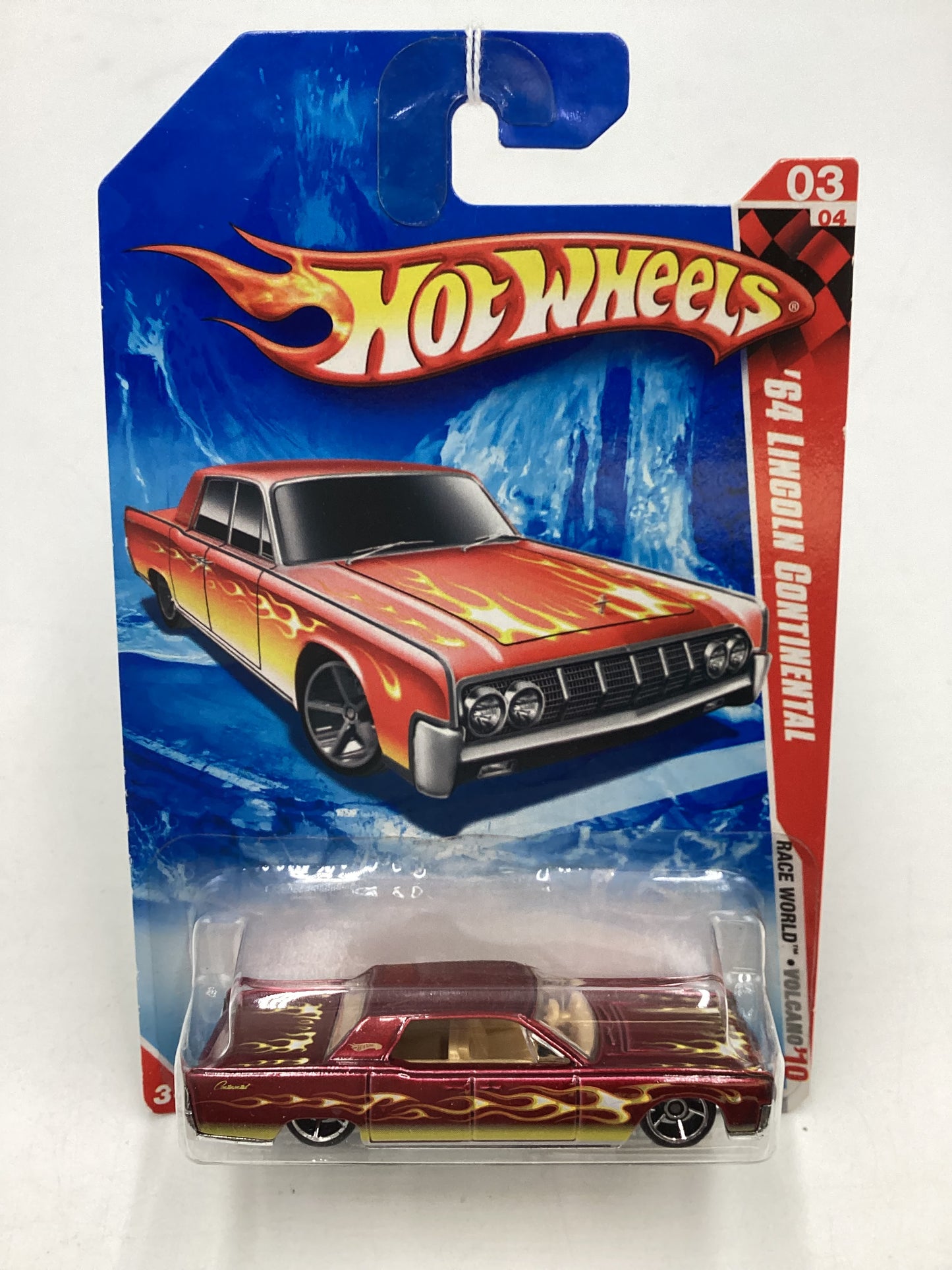 2010 Hot Wheels #209 Red 64 Lincoln Continental 45B