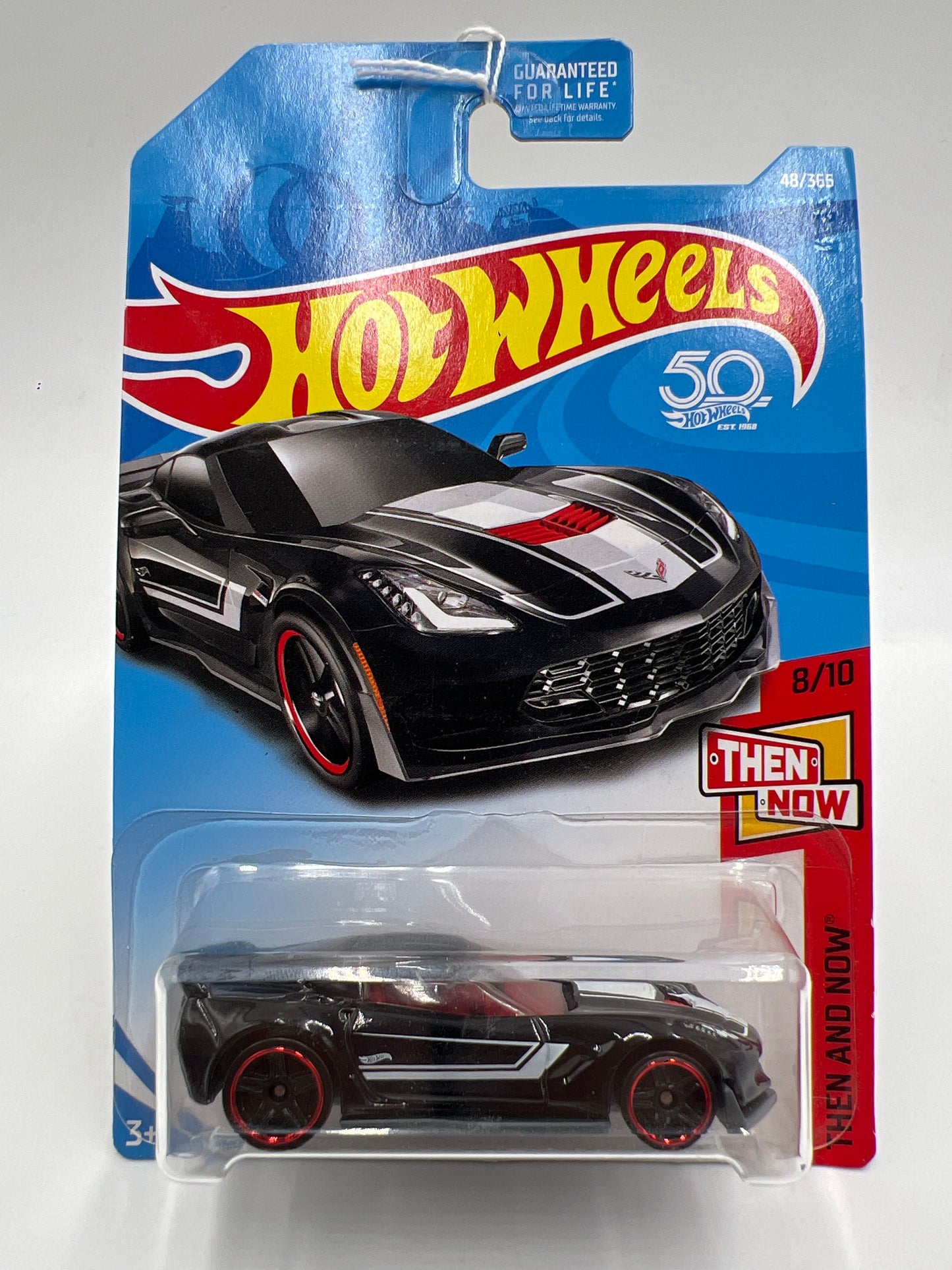 2018 Hot Wheels Then And Now #48 Corvette C7 Z06 Black 7B