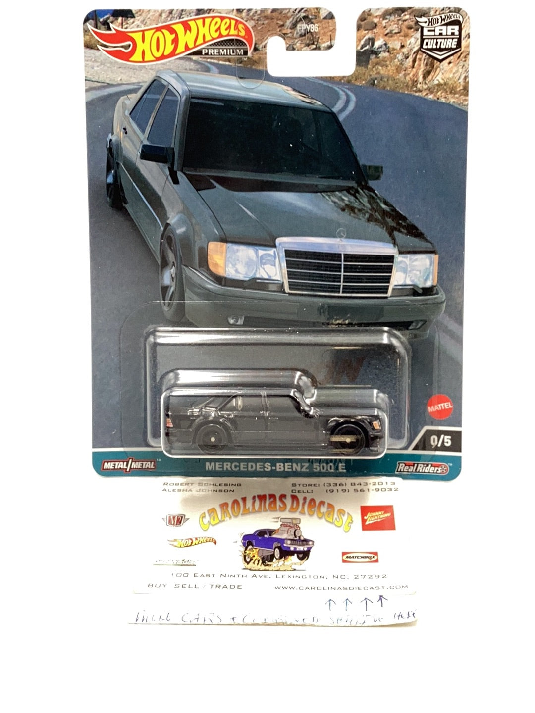 2023 Hot wheels car culture Canyon Warriors Mercedes Benz 500 E Chase VHTF w/protector