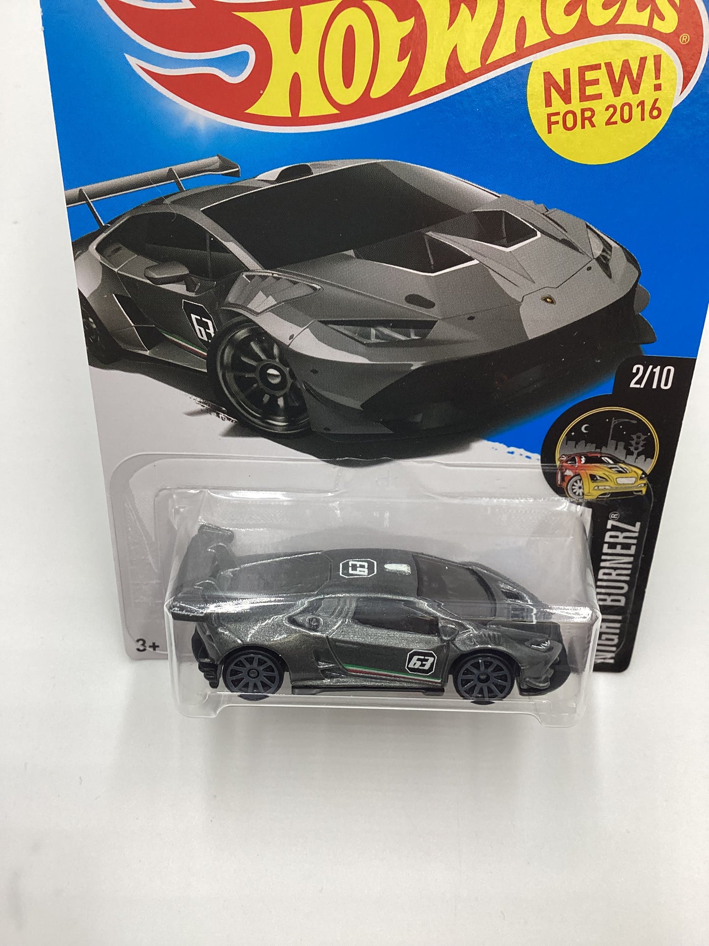 2016 Hot Wheels #82 Lamborghini Huracan LP 620-2 Super Trofeo Gray 102C