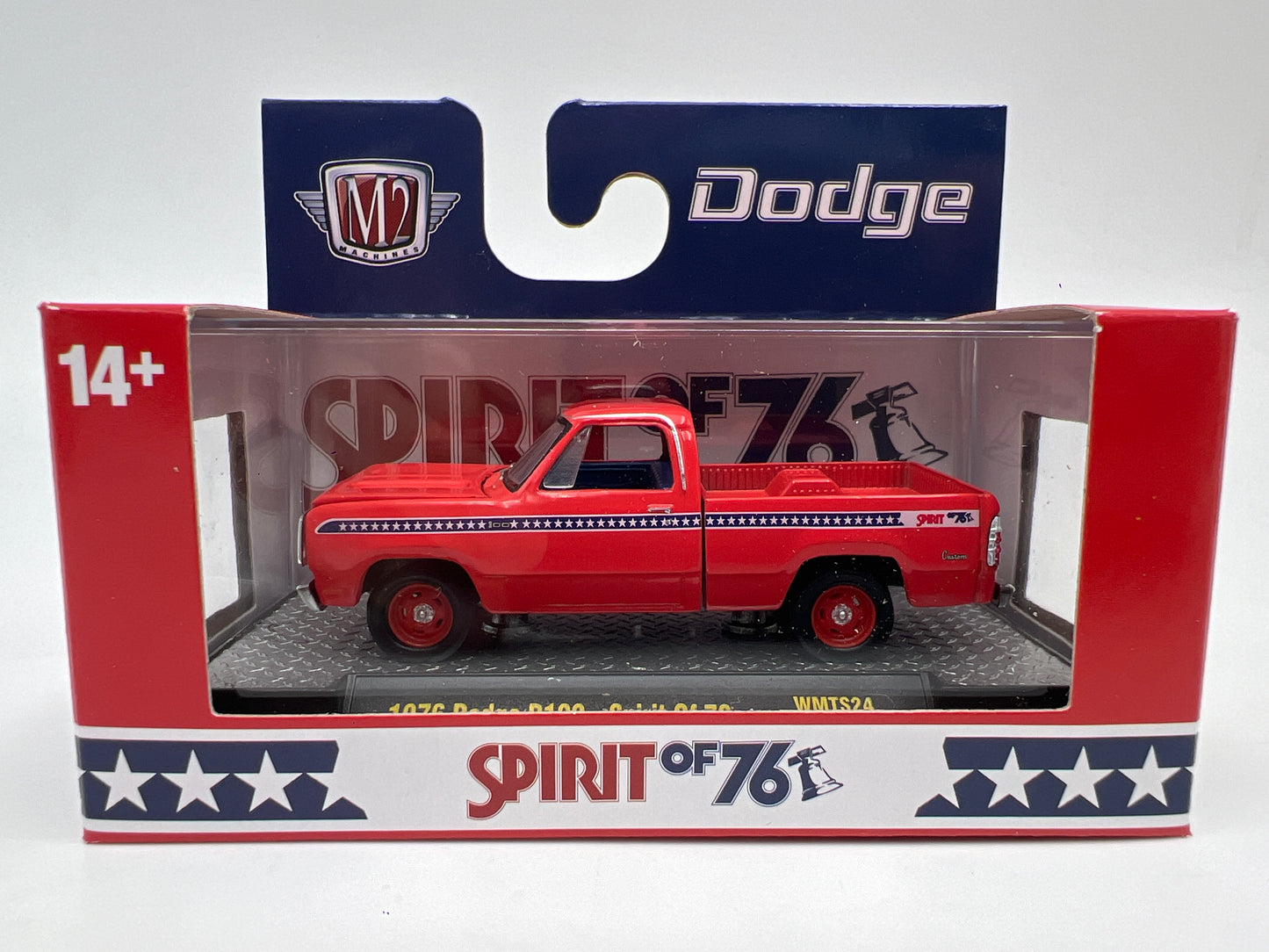 2026 M2 Machines WMTS24 Walmart Exclusive 1976 Dodge D100 Spirit Of 76
