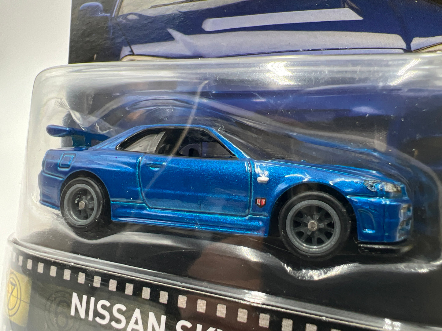 Hot Wheels Retro Entertainment Fast & Furious Nissan Skyline GT-R R34 Blue W/Protector