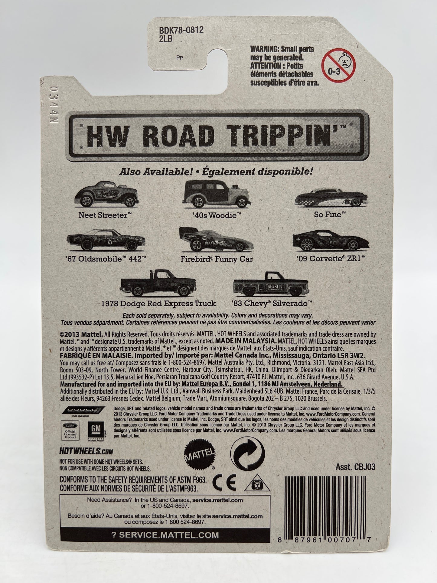 2014 Hot Wheels Road Trippin #22 83 Chevy Silverado W/Protector
