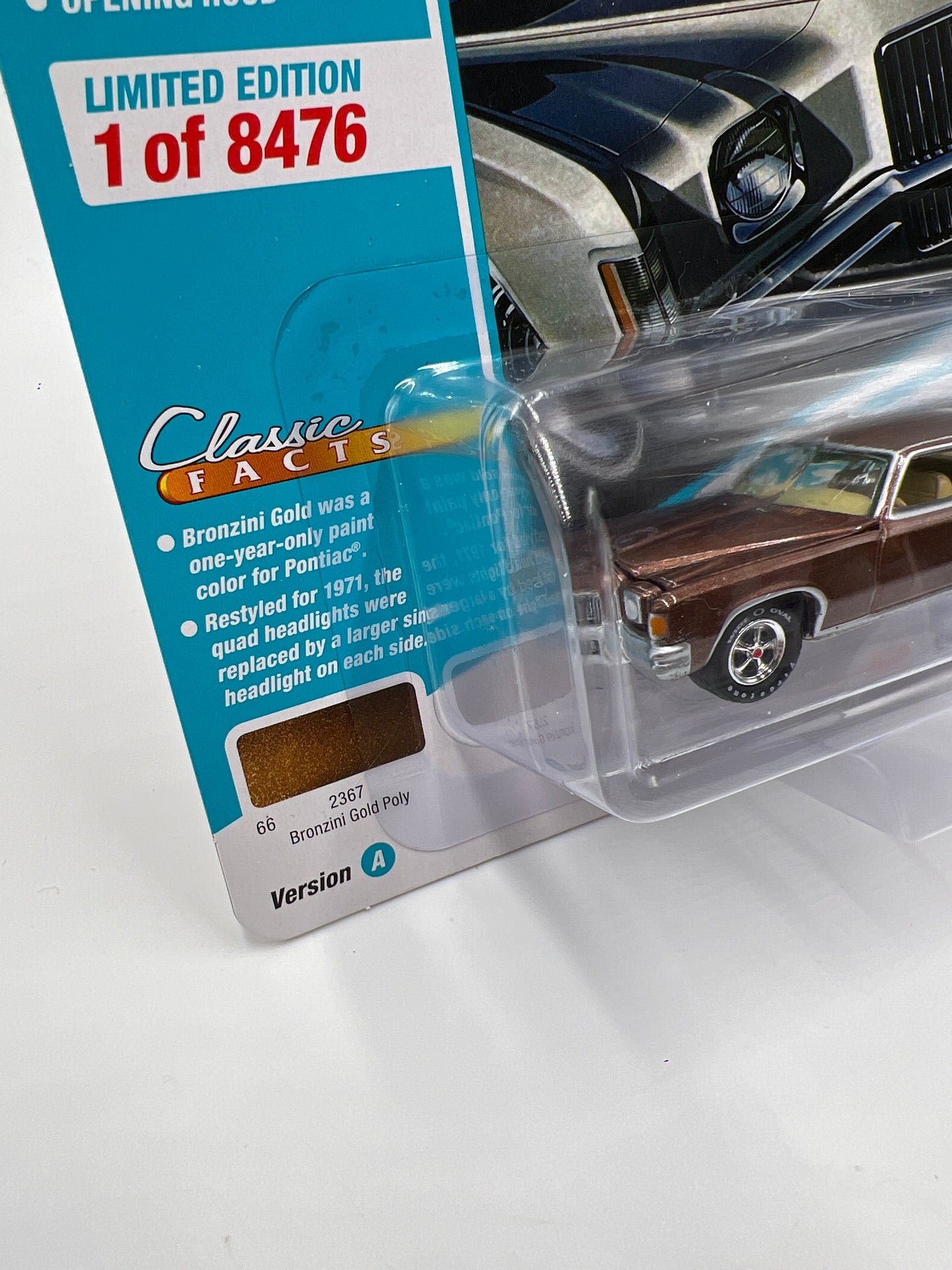 Johnny Lightning Classic Gold Release 3 Version A 1971 Pontiac Grand Prix Bronze Gold 230E