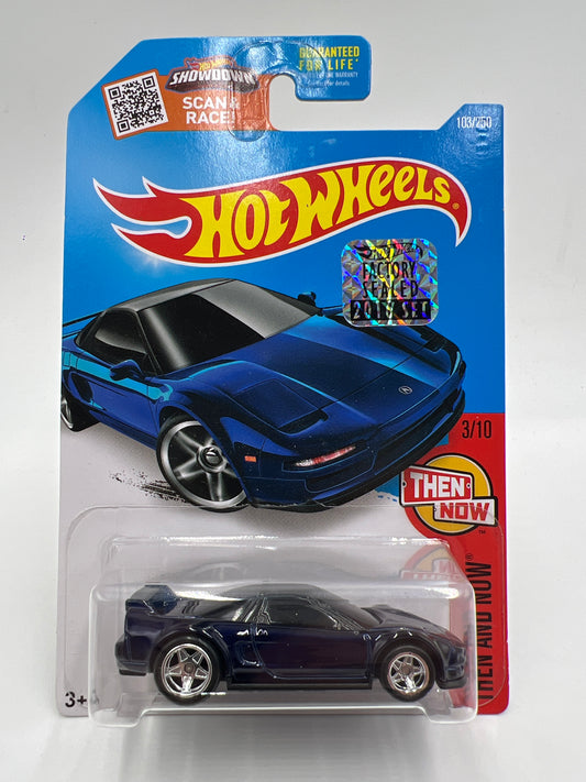 2016 Hot Wheels Factory Sealed Super Treasure Hunt #103 90 Acura NSX Blue W/Protector