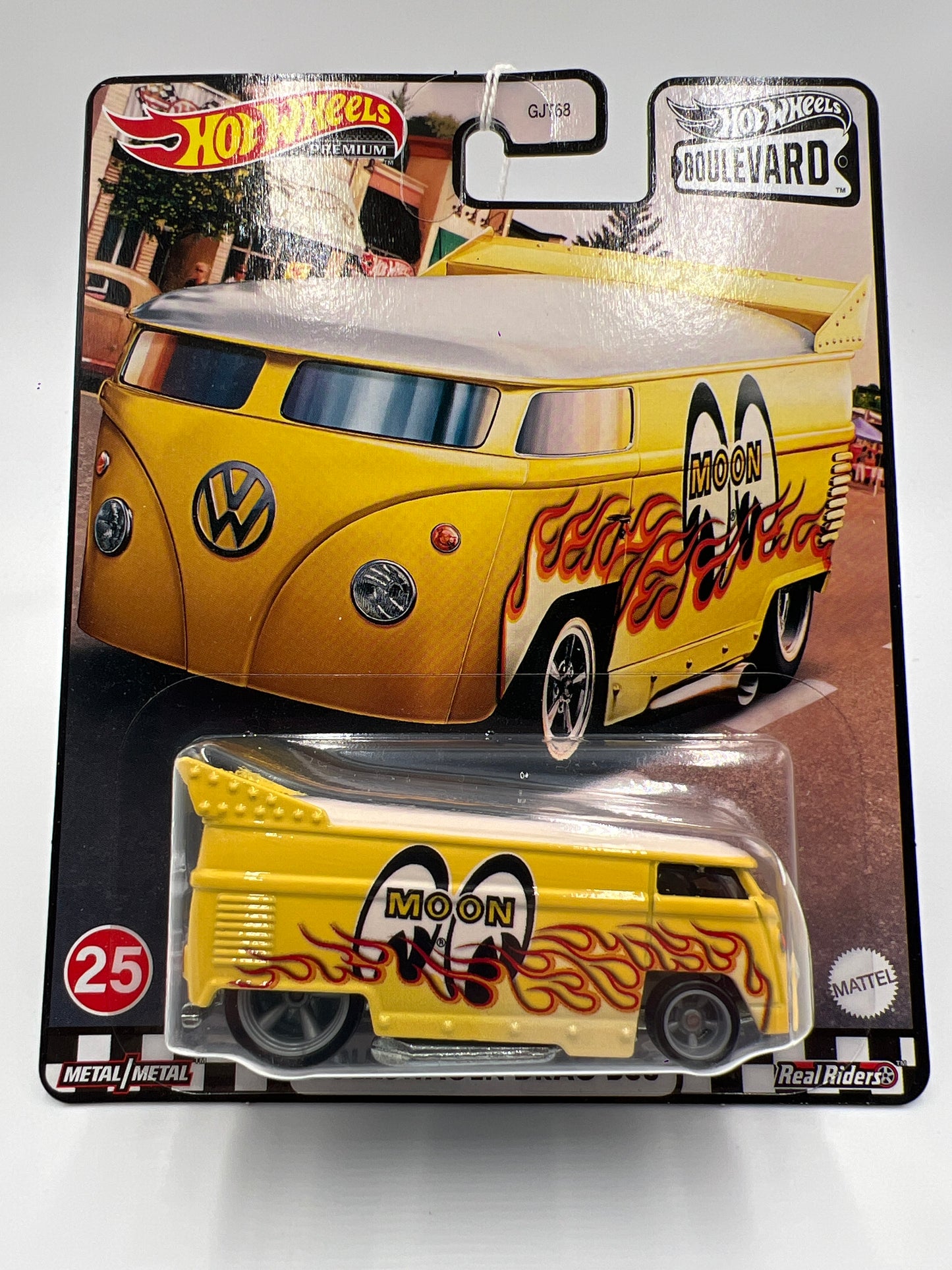 Hot Wheels Premium Boulevard #25 Volkswagen Drag Bus Mooneyes Yellow 262B