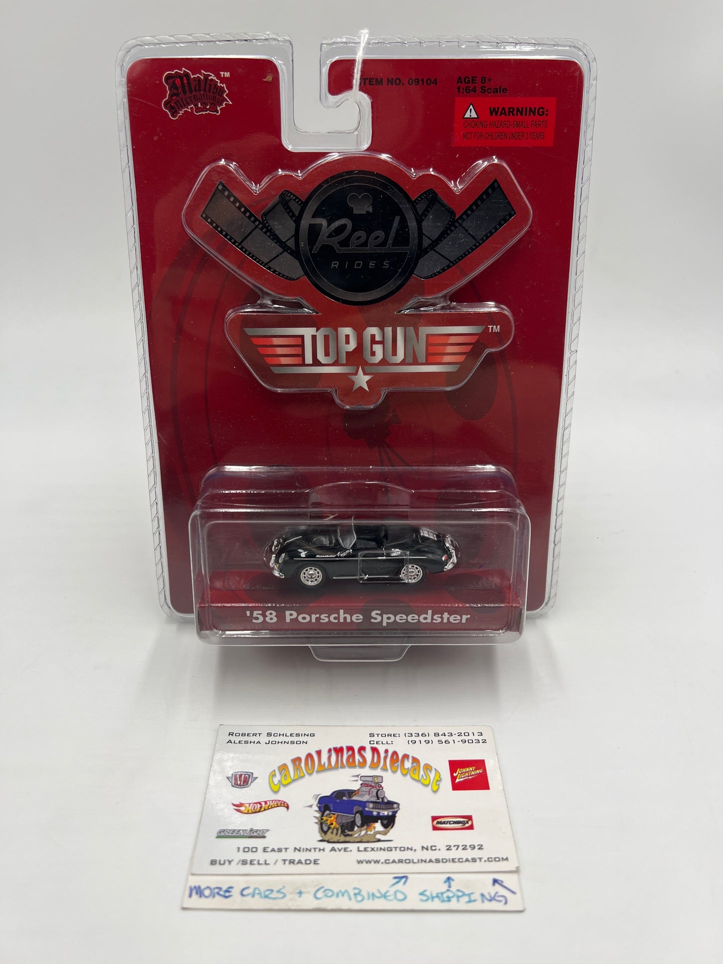 Malibu International Reel Rides Top Gun 56 Porsche Speedster Black SR