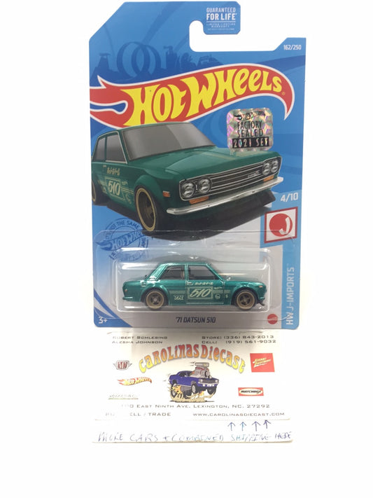 2021 hot wheels super treasure hunt #162 71 Datsun 510 W/Protector