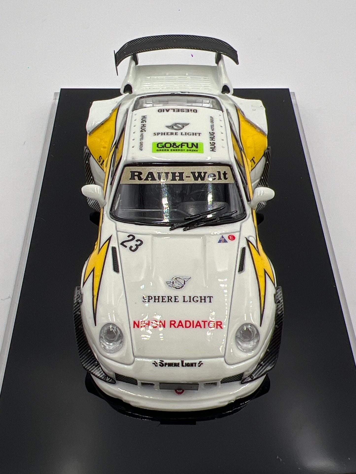 Street Warrior x Ghost Player #262/299 Glow In The Dark Porsche 993 RWB White/Yellow VHTF See Pics For Glow