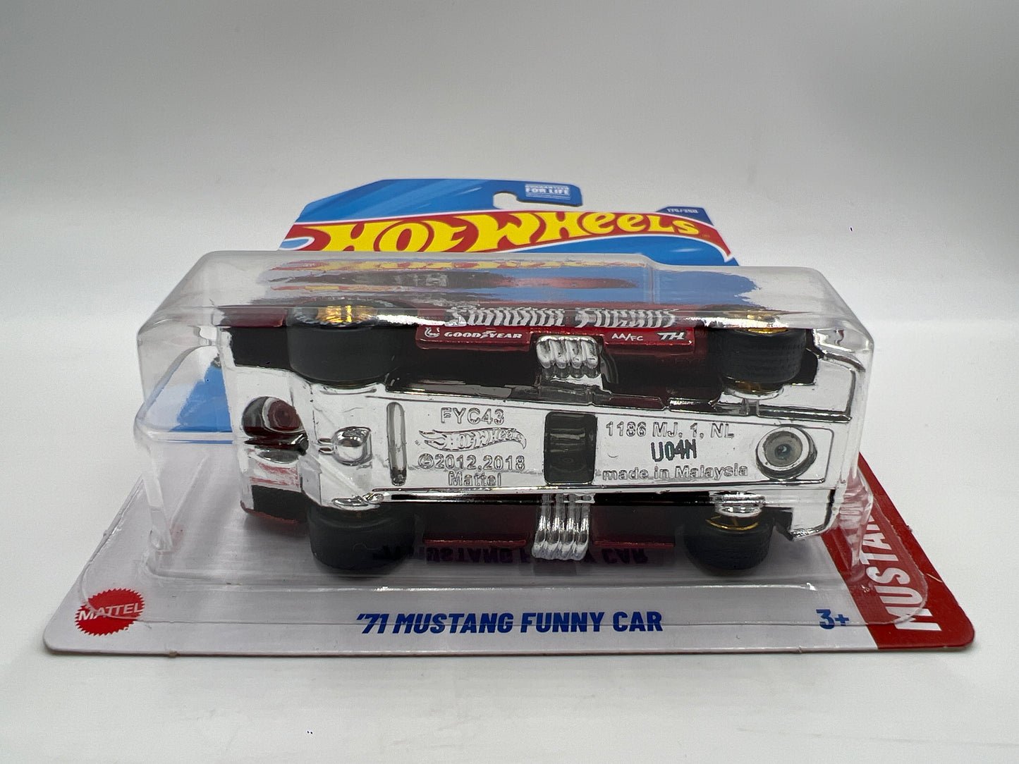 2025 Hot Wheels H Case Super Treasure Hunt #175 71 Mustang Funny Car Red W/Protector