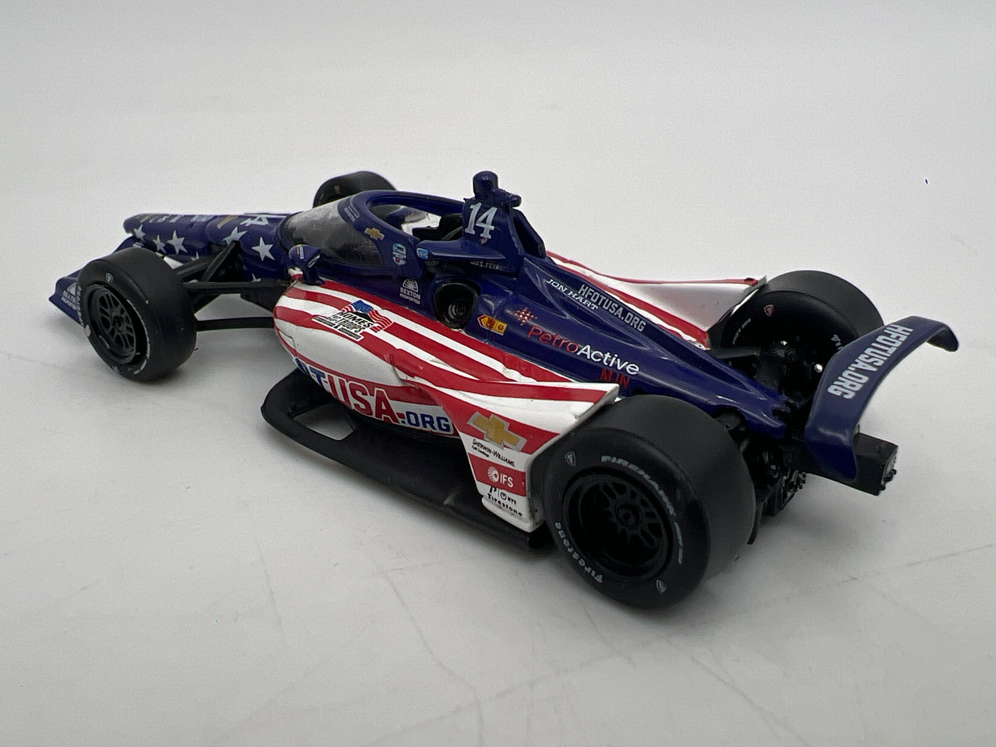 IXO Models 1/64 NTT Indycar Series Santino Ferrucci #14 HFOTUSA