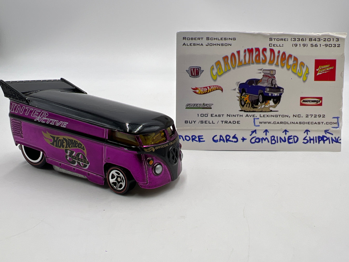 Hot Wheels 30 Years Interactive Volkswagen Drag Bus Purple Loose