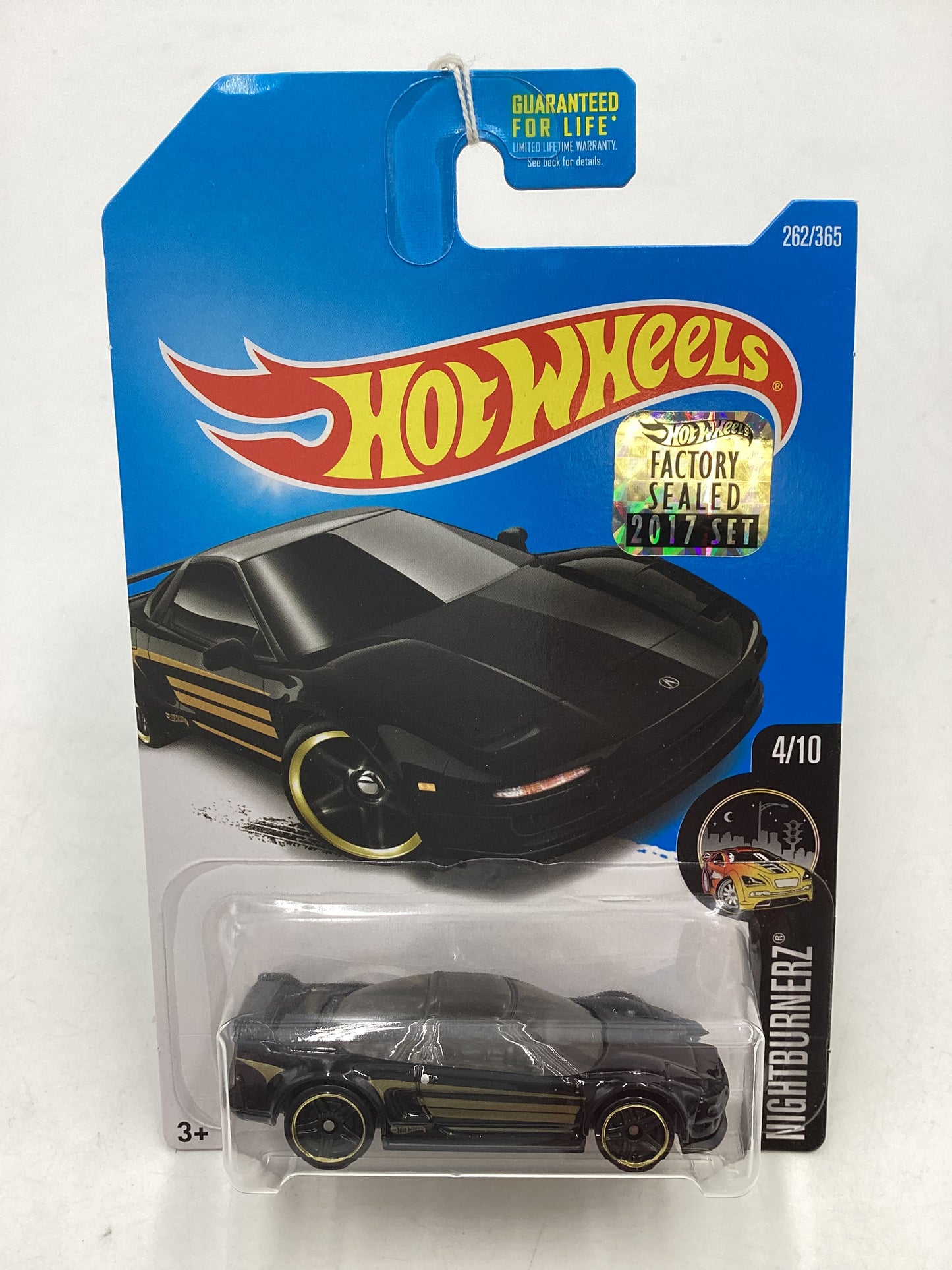 2017 Hot Wheels #262 90 Acura NSX Black Factory sealed sticker 102G