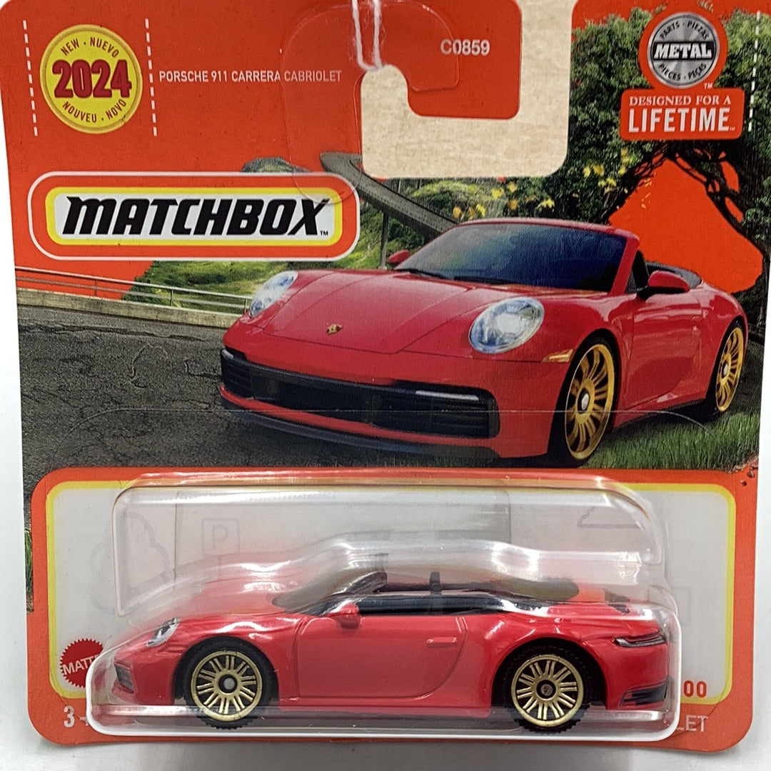 2024 Matchbox #79 Porsche 911 Carrera Cabriolet short card 98i