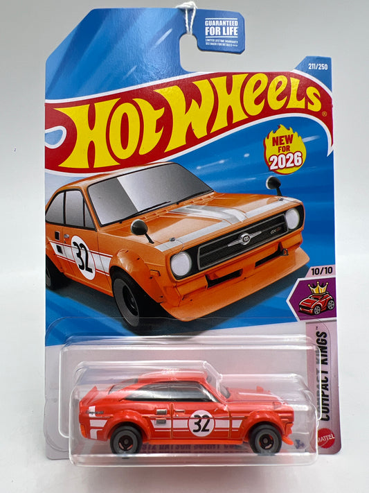 2026 Hot Wheels L Case #211 1972 Datsun Sunny Coupe Orange