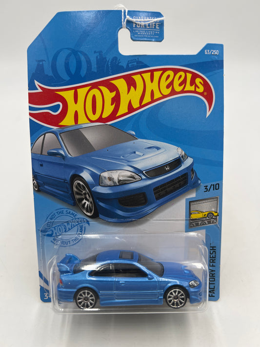 2021 HW Factory Fresh #63 Honda Civic Si Blue 78B