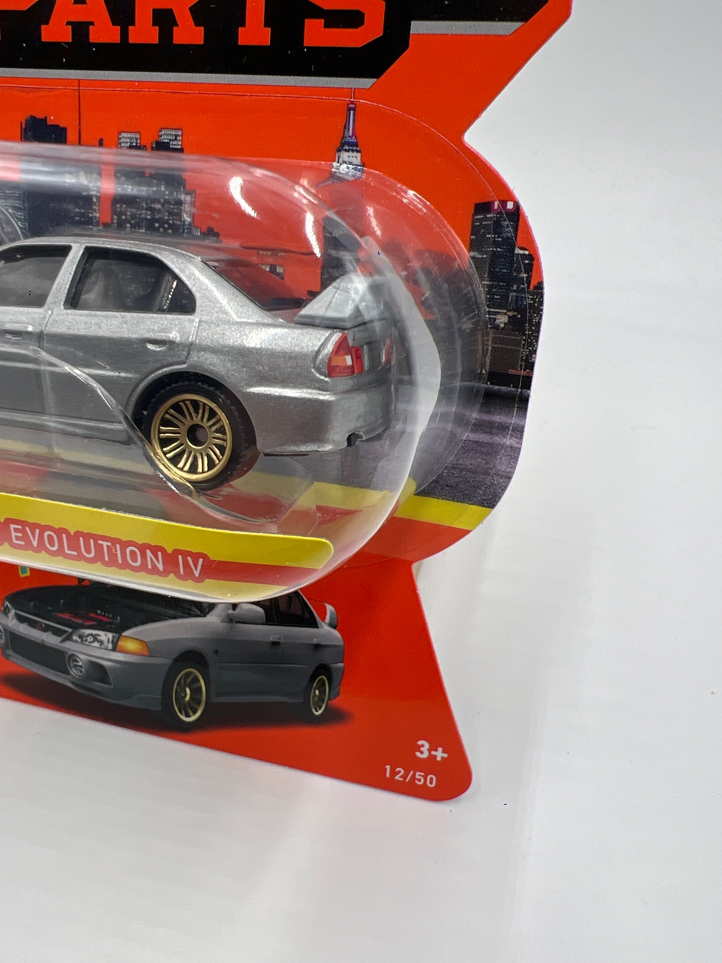Matchbox Moving Parts #12 1994 Mitsubishi Evolution IV Silver 167M