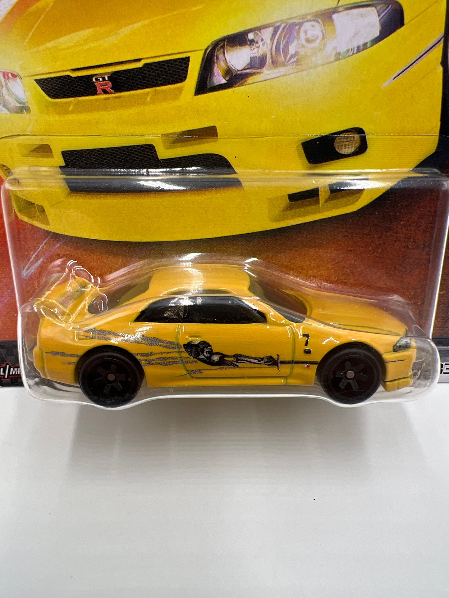Hot Wheels Premium Fast & Furious #3 Nissan Skyline GT-R BCNR33 Yellow W/Protector