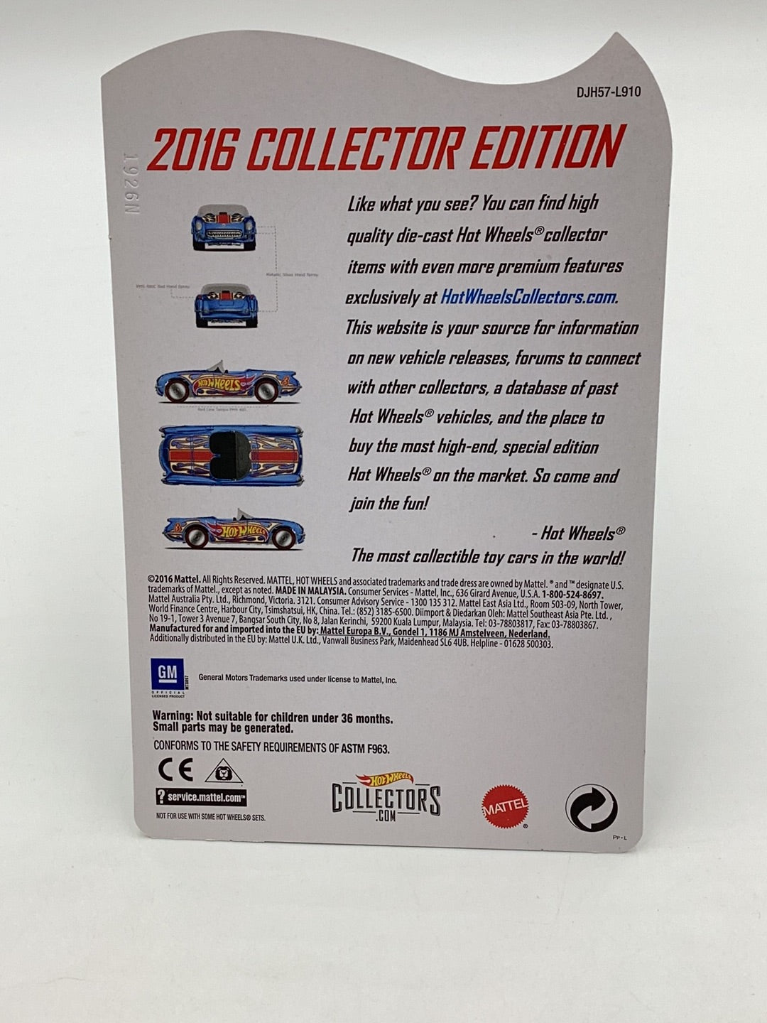 Hot Wheels 55 Corvette 2016 collectors edition mail in with protector