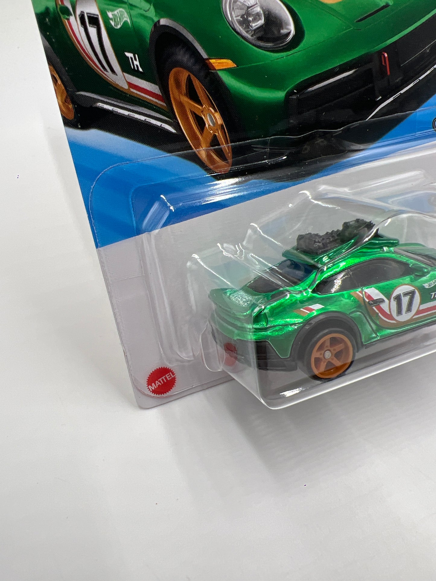 2025 Hot Wheels Super Treasure Hunt #154 Porsche 911 Rallye Green W/Protector