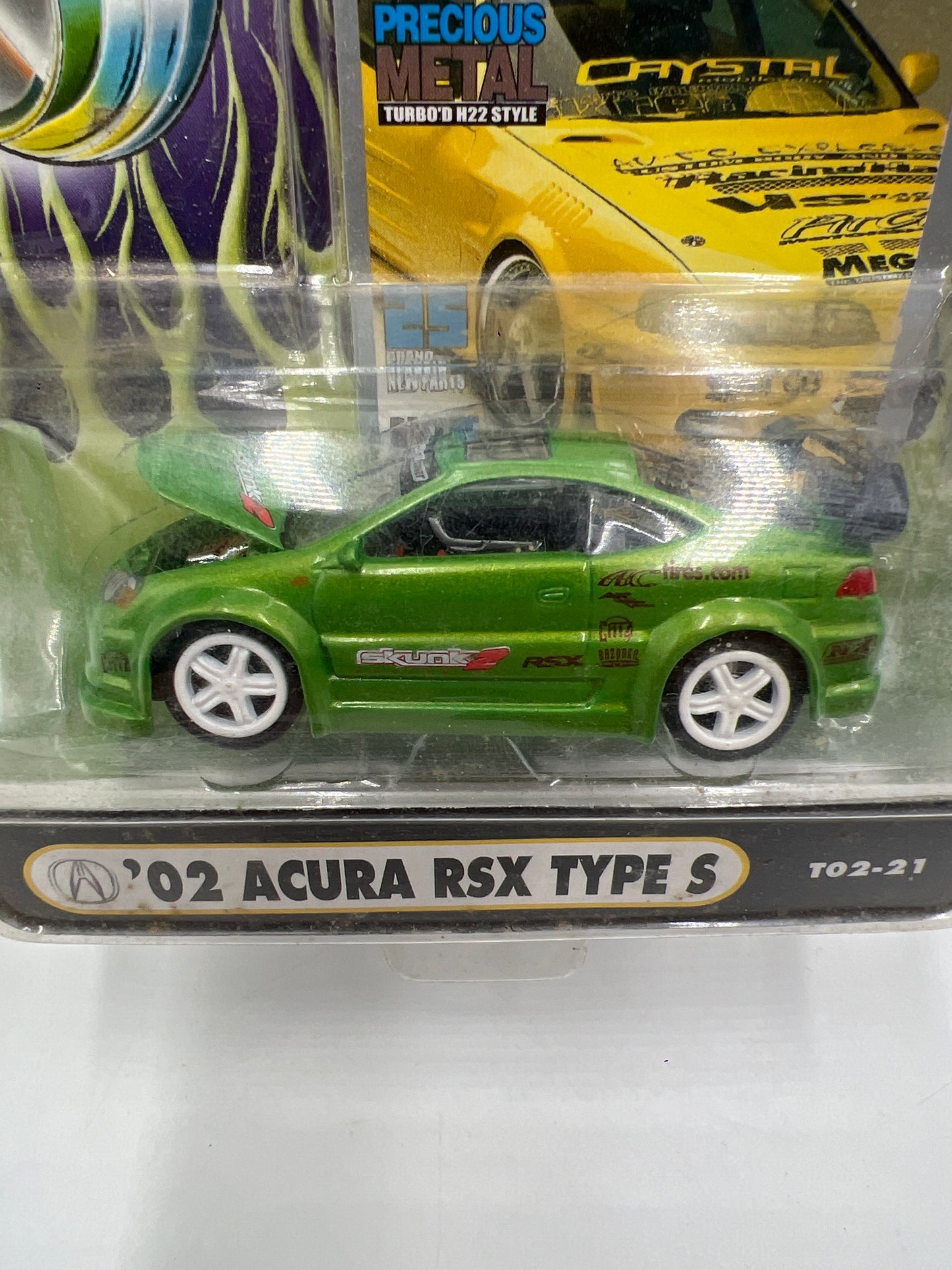 Muscle Machines Import Tuner 02 Acura RSX Type S Green T02-21 J Hook Torn 220G