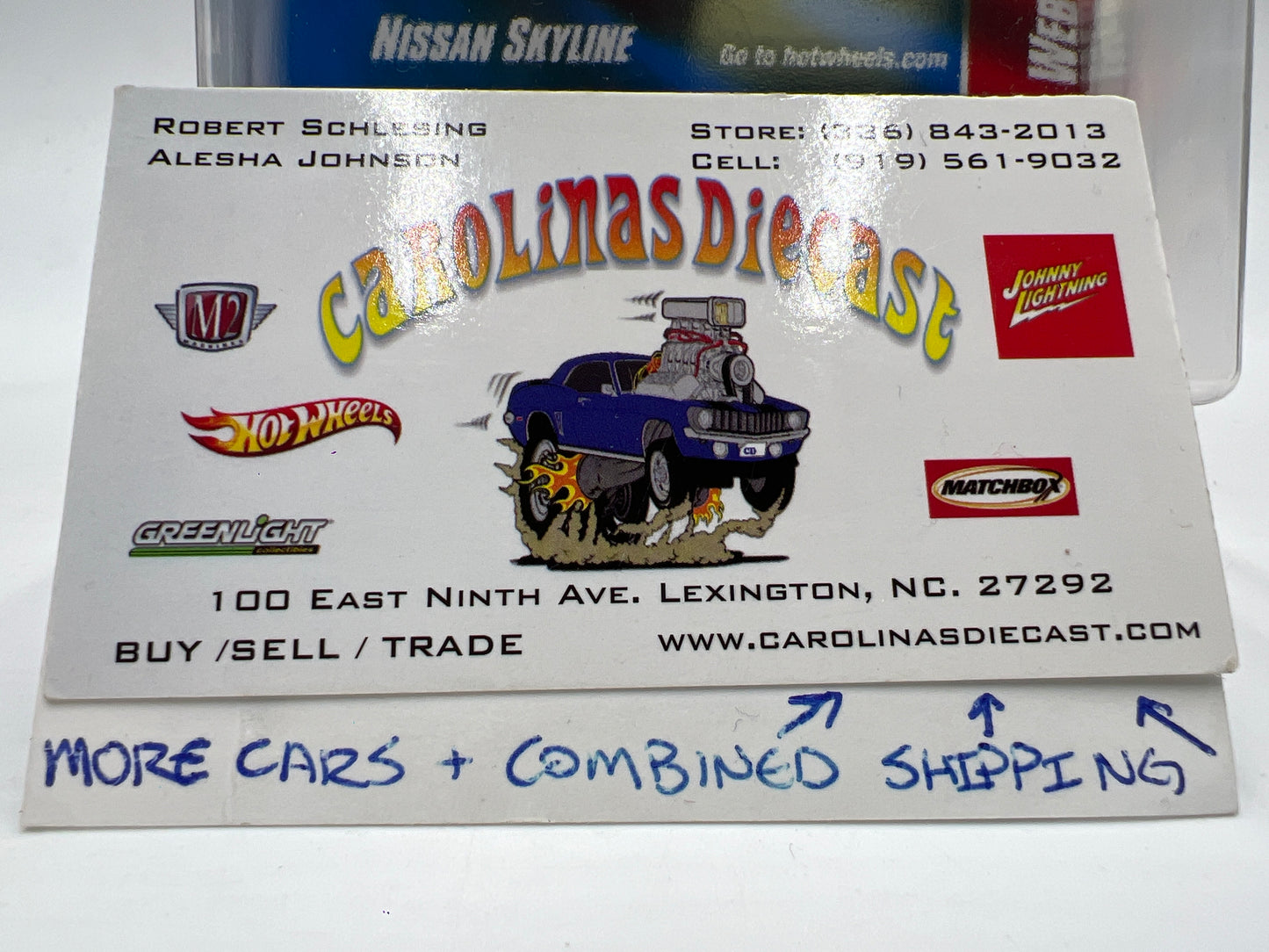 2008 Hot Wheels Web Trading Cars #81 Nissan Skyline Black/Gold W/Protector