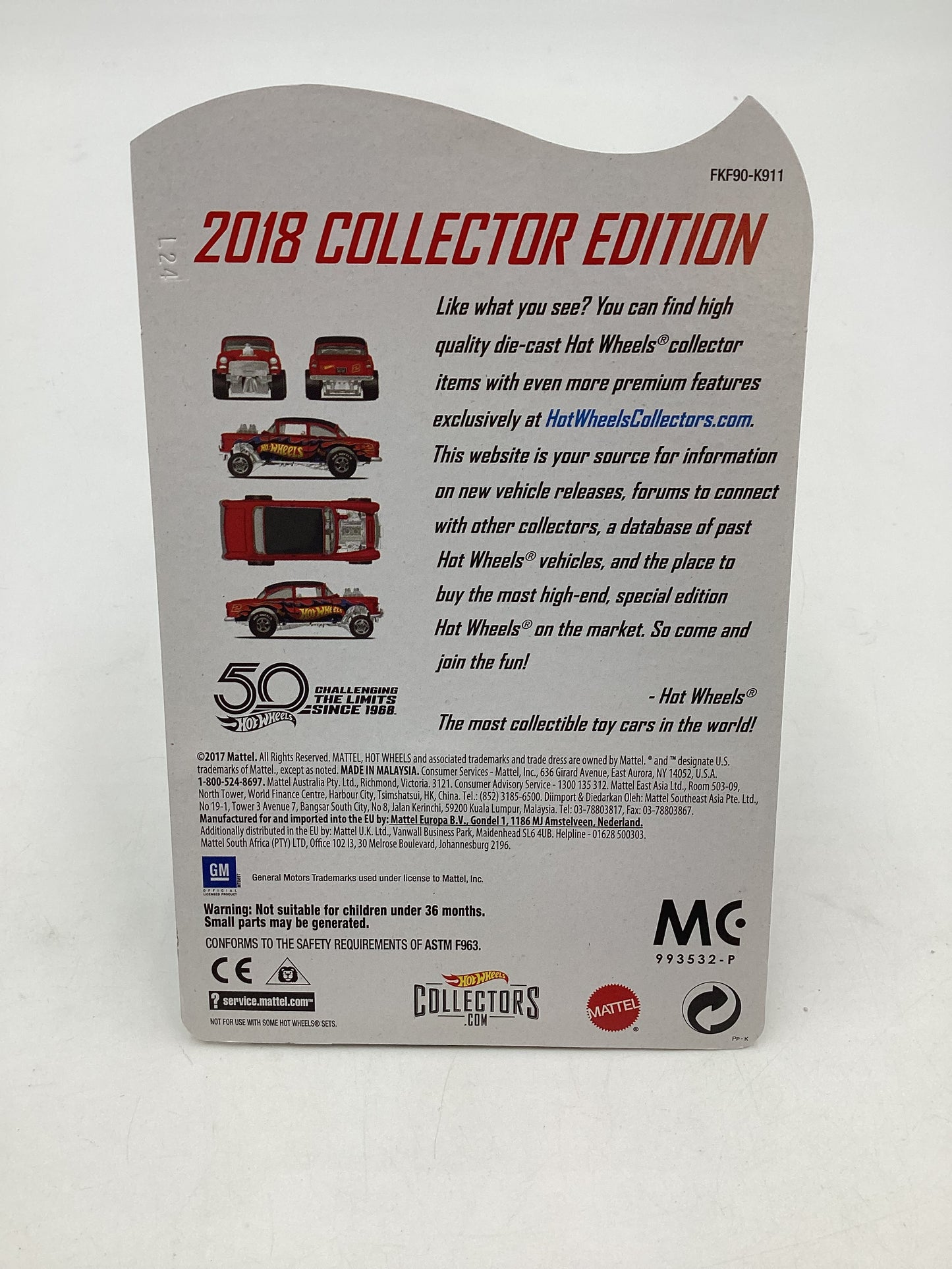 2018 Hot wheels RLC collector edition K- Mart 55 Chevy Bel Air Gasser with protector