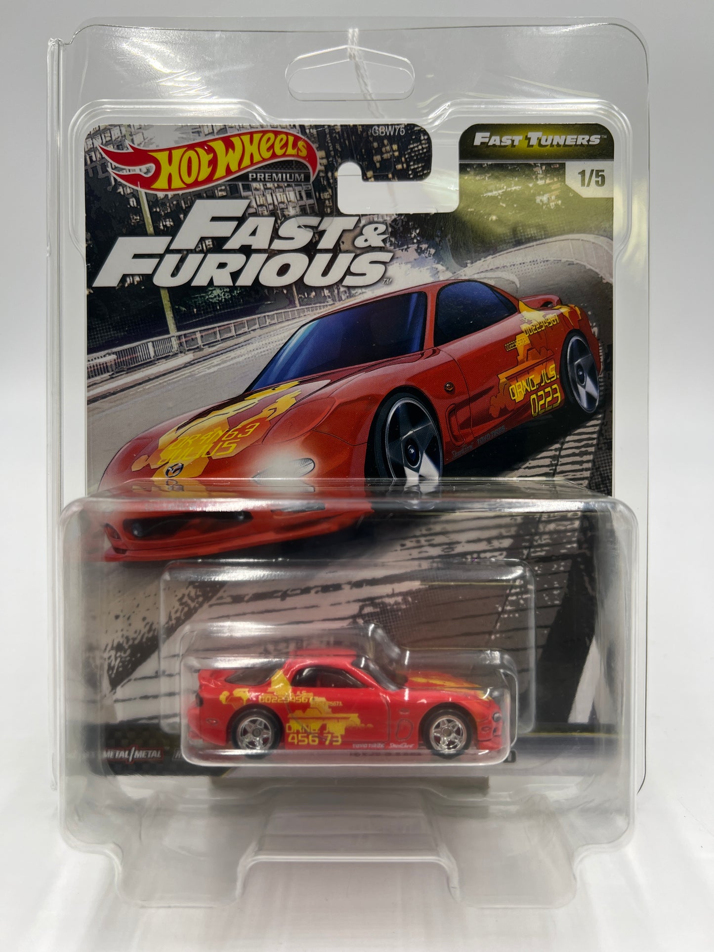 Hot Wheels Fast & Furious Fast Tuners #1 Mazda RX-7 FD Red W/Protector