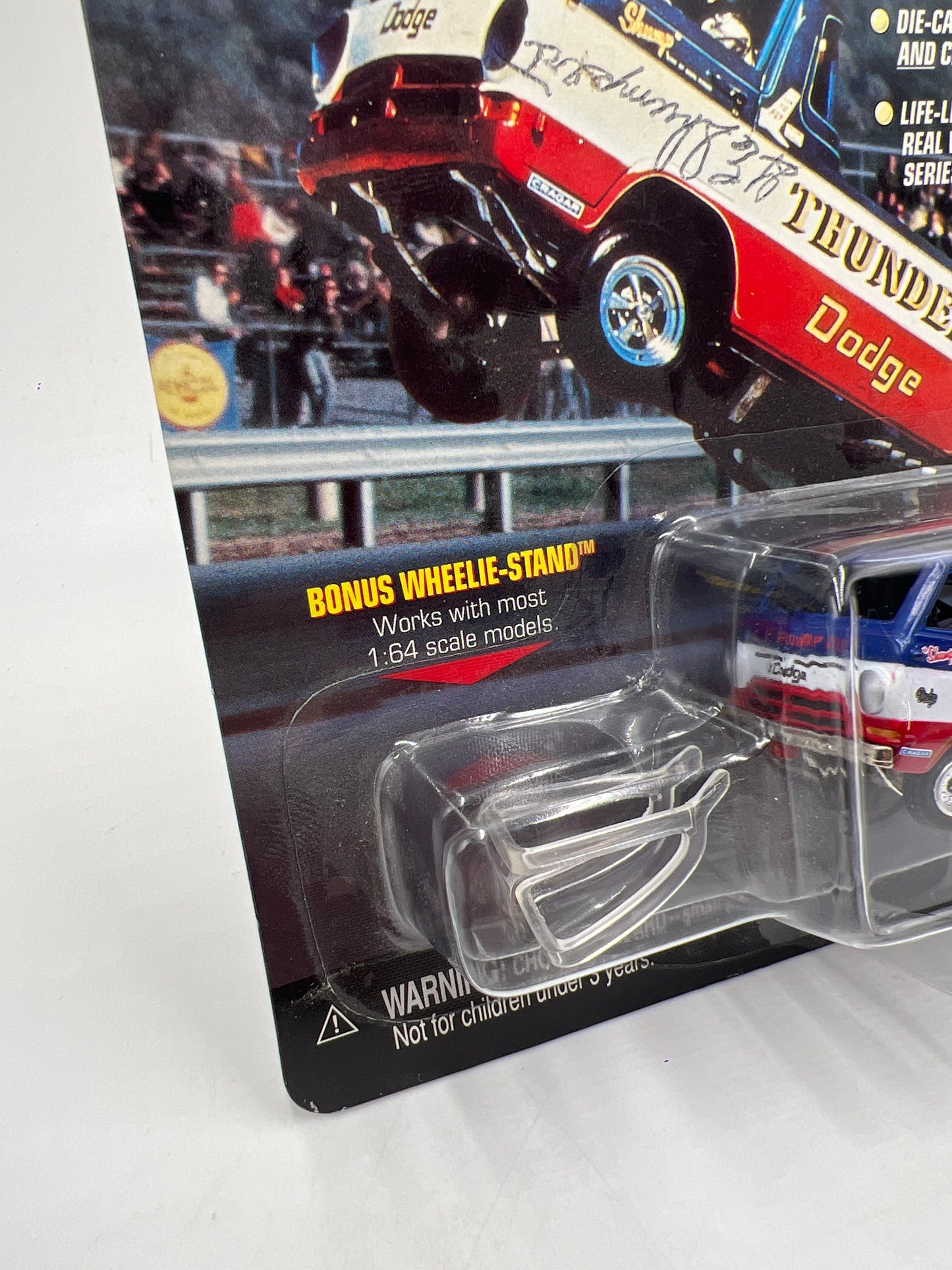 Johnny Lightning SIGNED Show Stoppers GE Shumperts Dodge Thunder Wagon #1