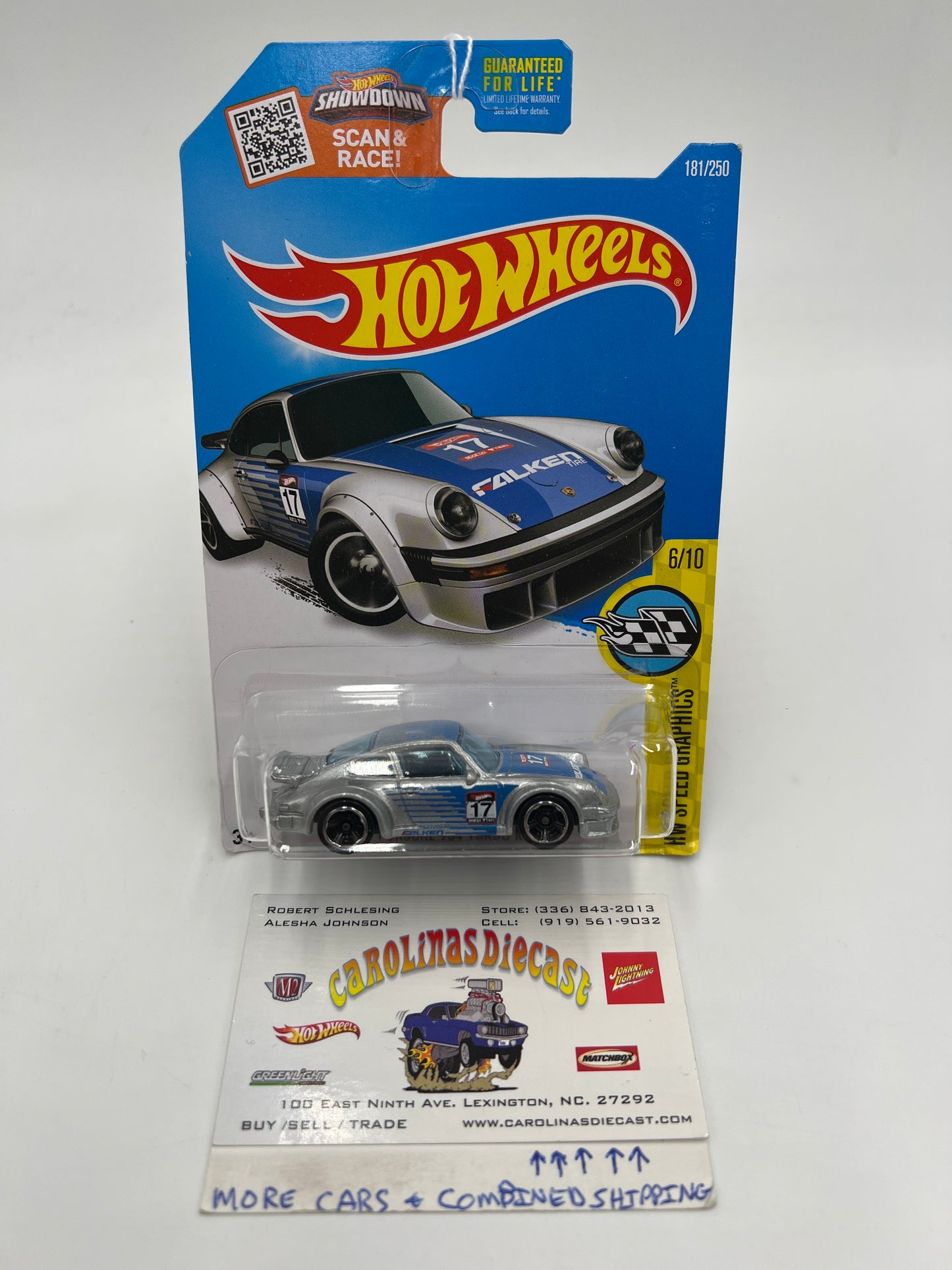 2016 Hot Wheels Speed Graphics #181 Porsche 934 Turbo RSR Silver Falken 100C