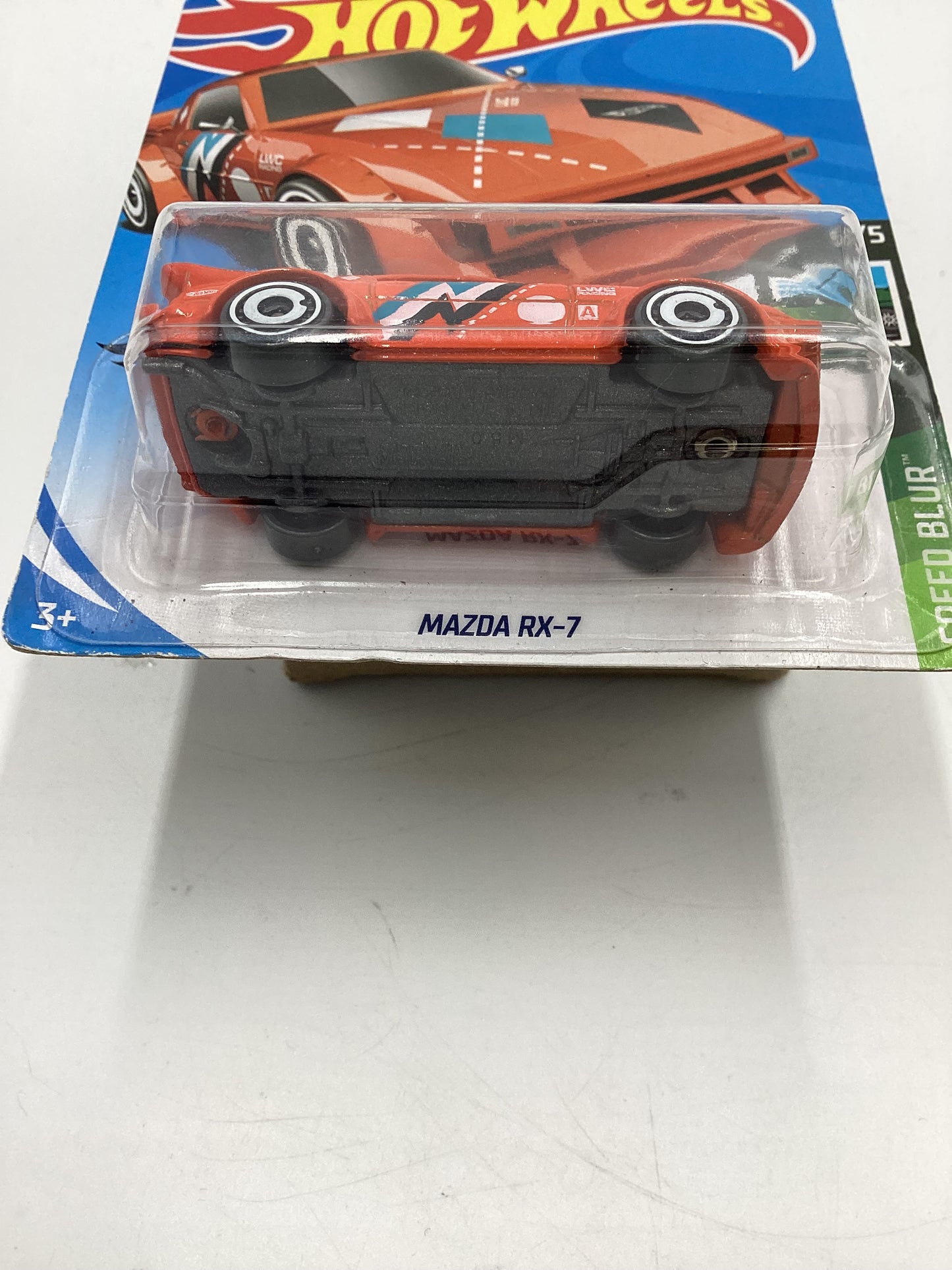 2020 Hot wheels Speed Blur #130 Mazda RX-7 Orange 86D