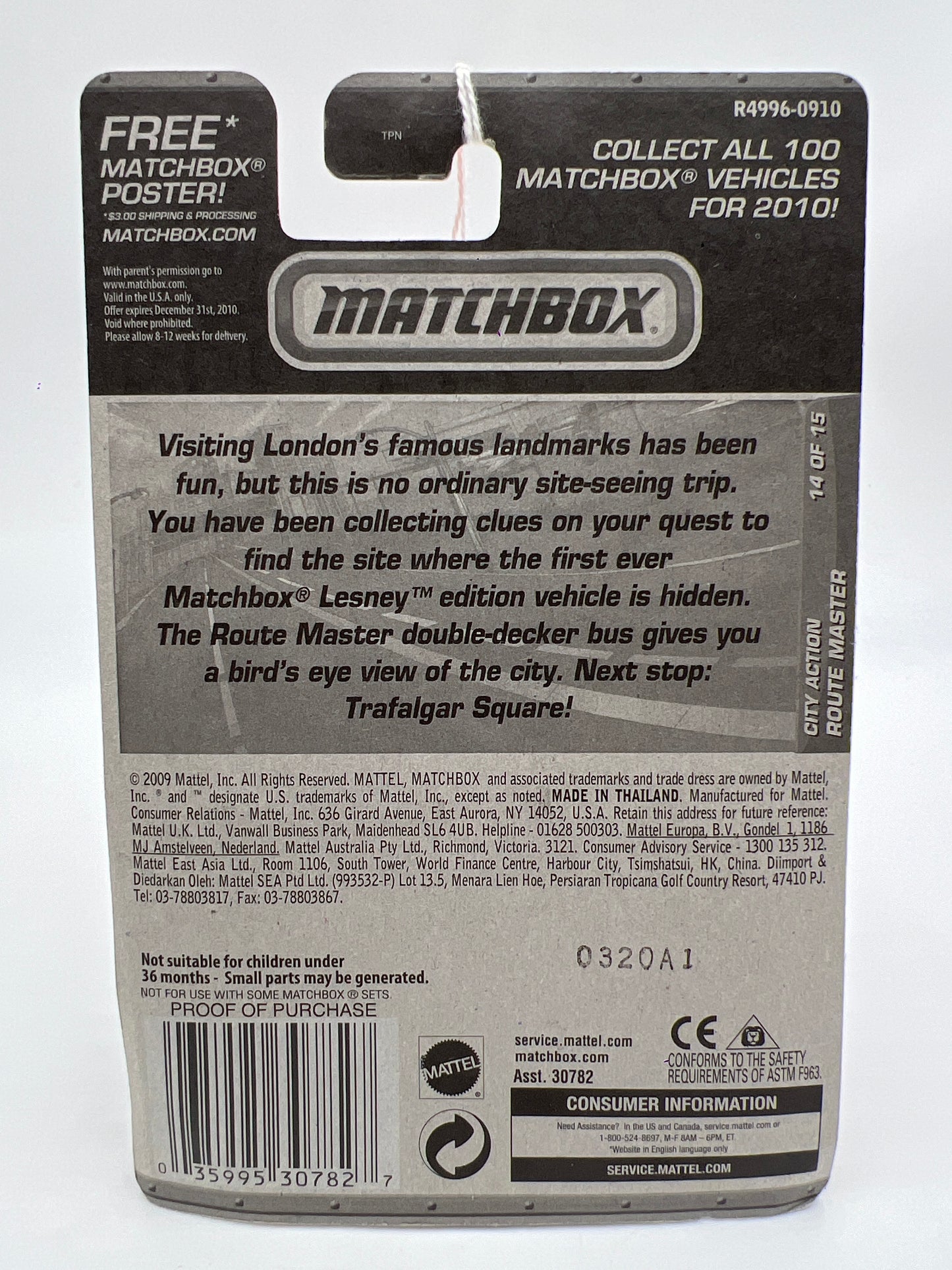 Matchbox City Action #71 Route Master Red 216N