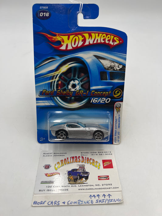 2005 Hot Wheels First Editions #016 Ford Shelby GR-I Concept Silver 30D