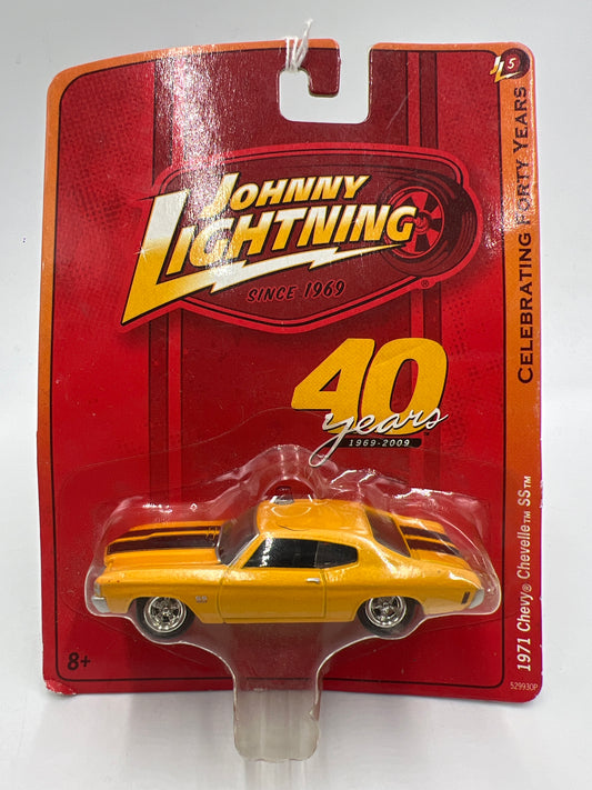 Johnny Lightning Small Card 1971 Chevy Chevelle SS Yellow