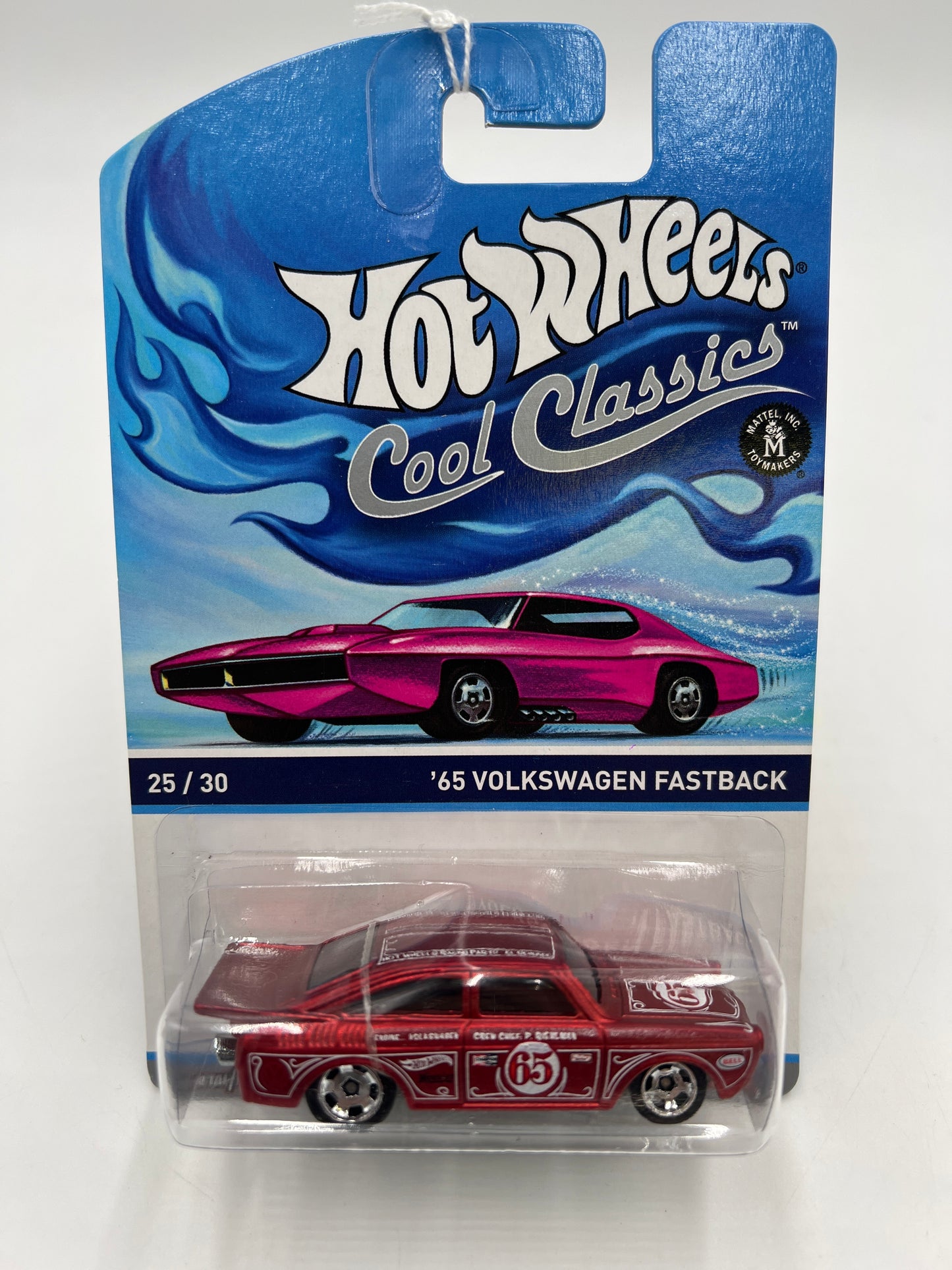 Hot Wheels Cool Classics #25 65 Volkswagen Fastback Red (Pink Car Card)