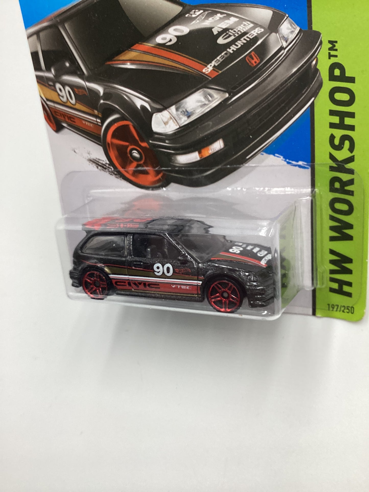 2015 Hot Wheels #197 90 Honda Civic EF Black