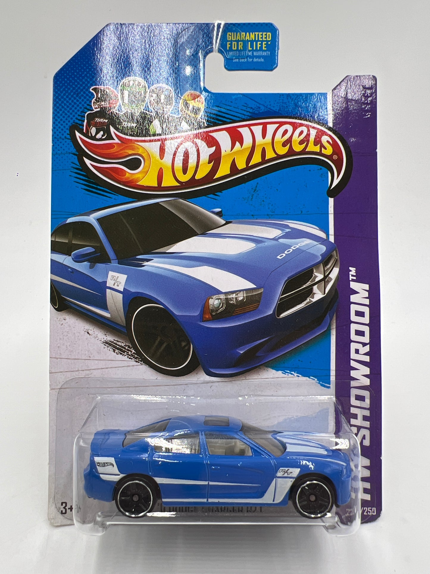 2013 Hot Wheels Showroom #228 11 Dodge Charger R/T Blue 55A