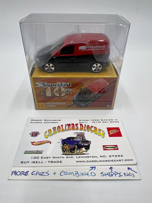 Matchbox Superfast 40th Anniversary #10 Volkswagen Caddy Firestone Black/Red