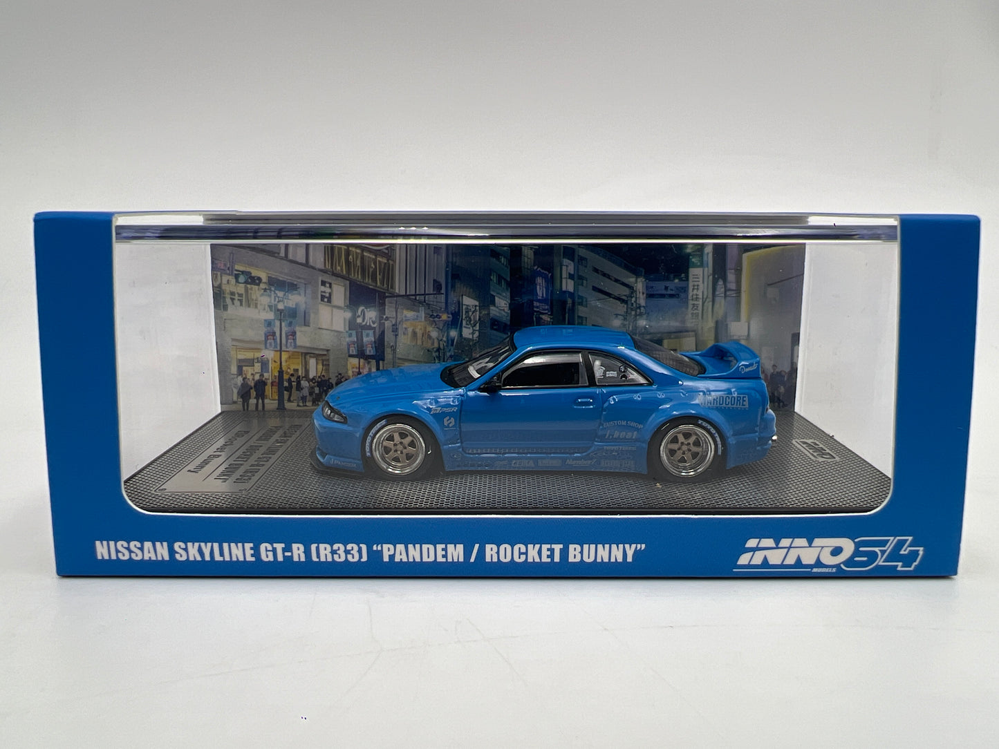 Inno64 1/64 Nissan Skyline GT-R R33 Pandem/Rocket Bunny Blue
