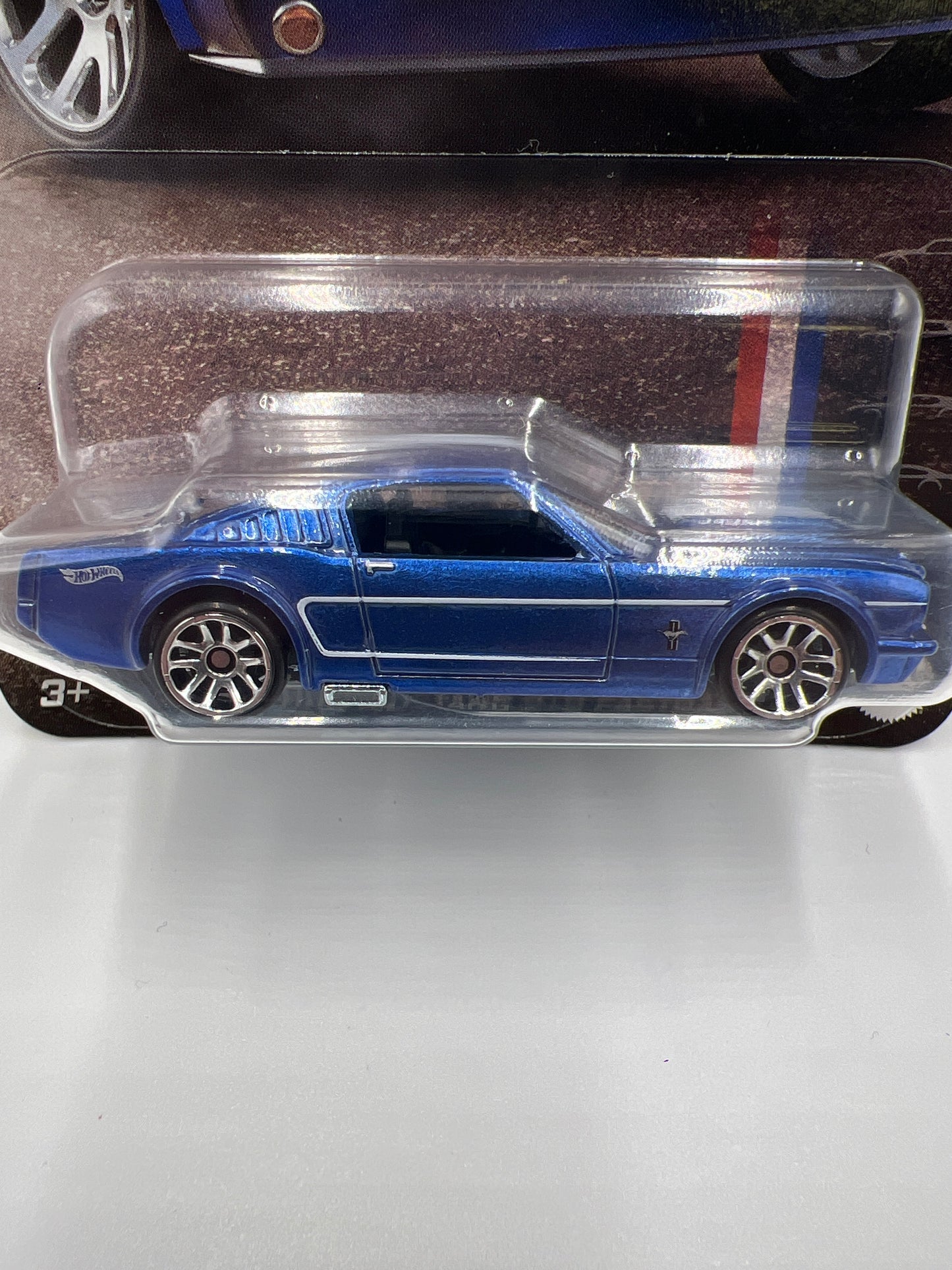 2024 Hot Wheels Silver Series 60 Years Mustang #5 65 Ford Mustang 2+2 Fastback Blue Metal Base/Paint Variation W/Protector VHTF