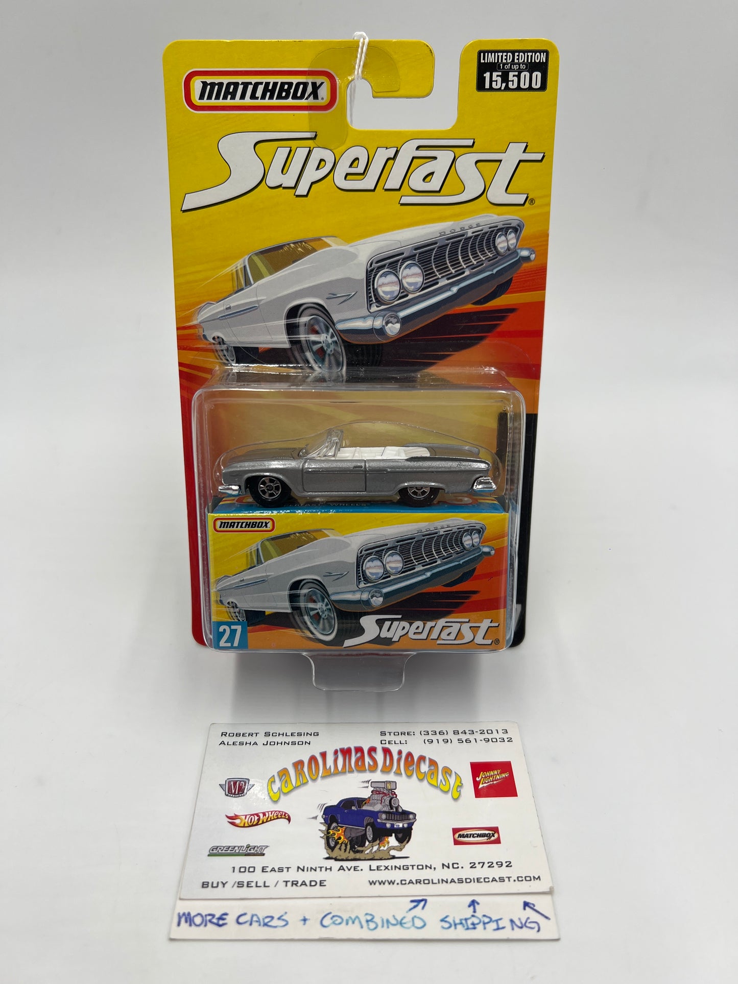 Matchbox Superfast #27 1961 Dodge Dart Phoenix Silver 173D