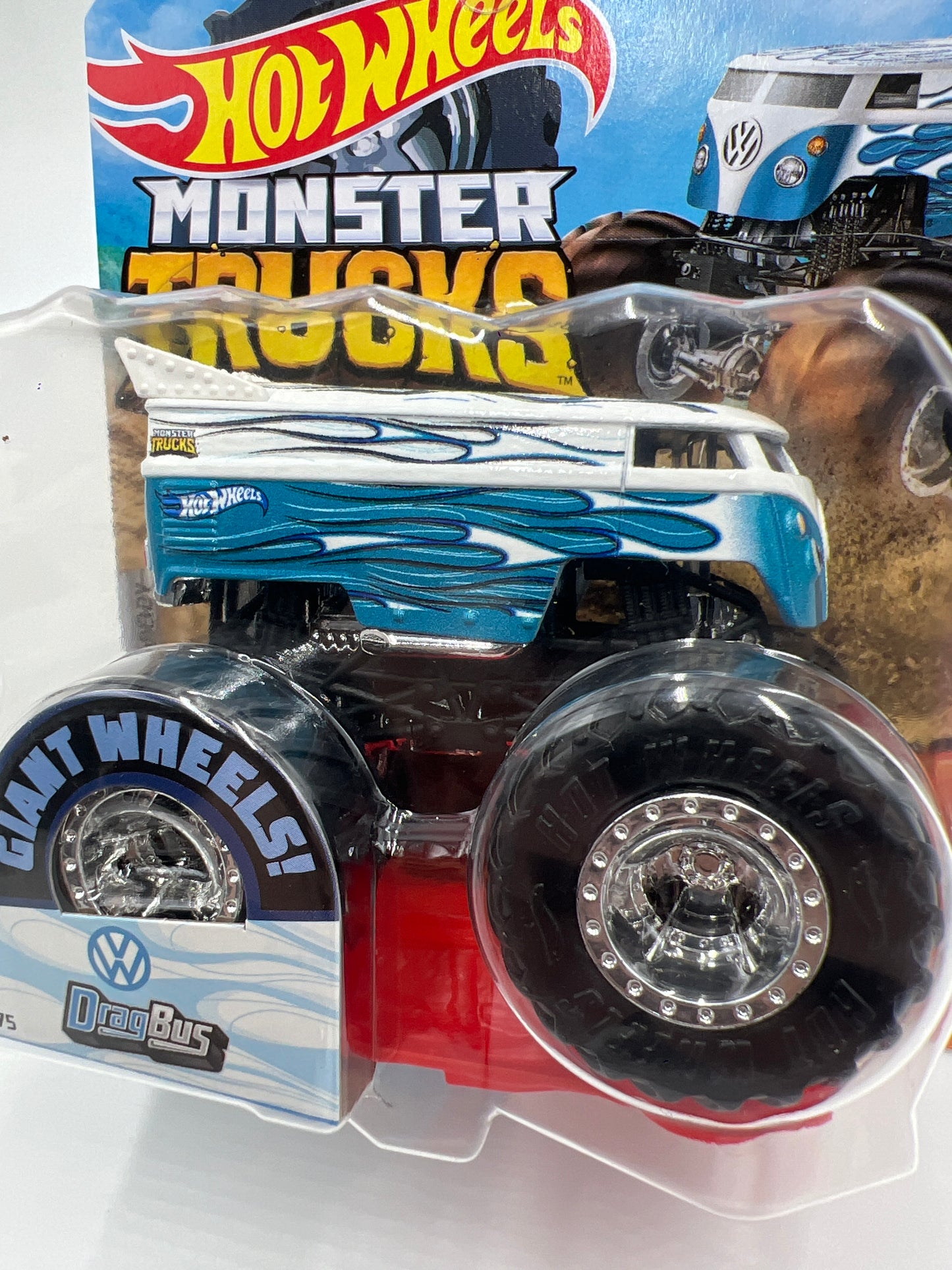 2020 Hot Wheels Monster Trucks HW Flames #68 VW Drag Bus 126F