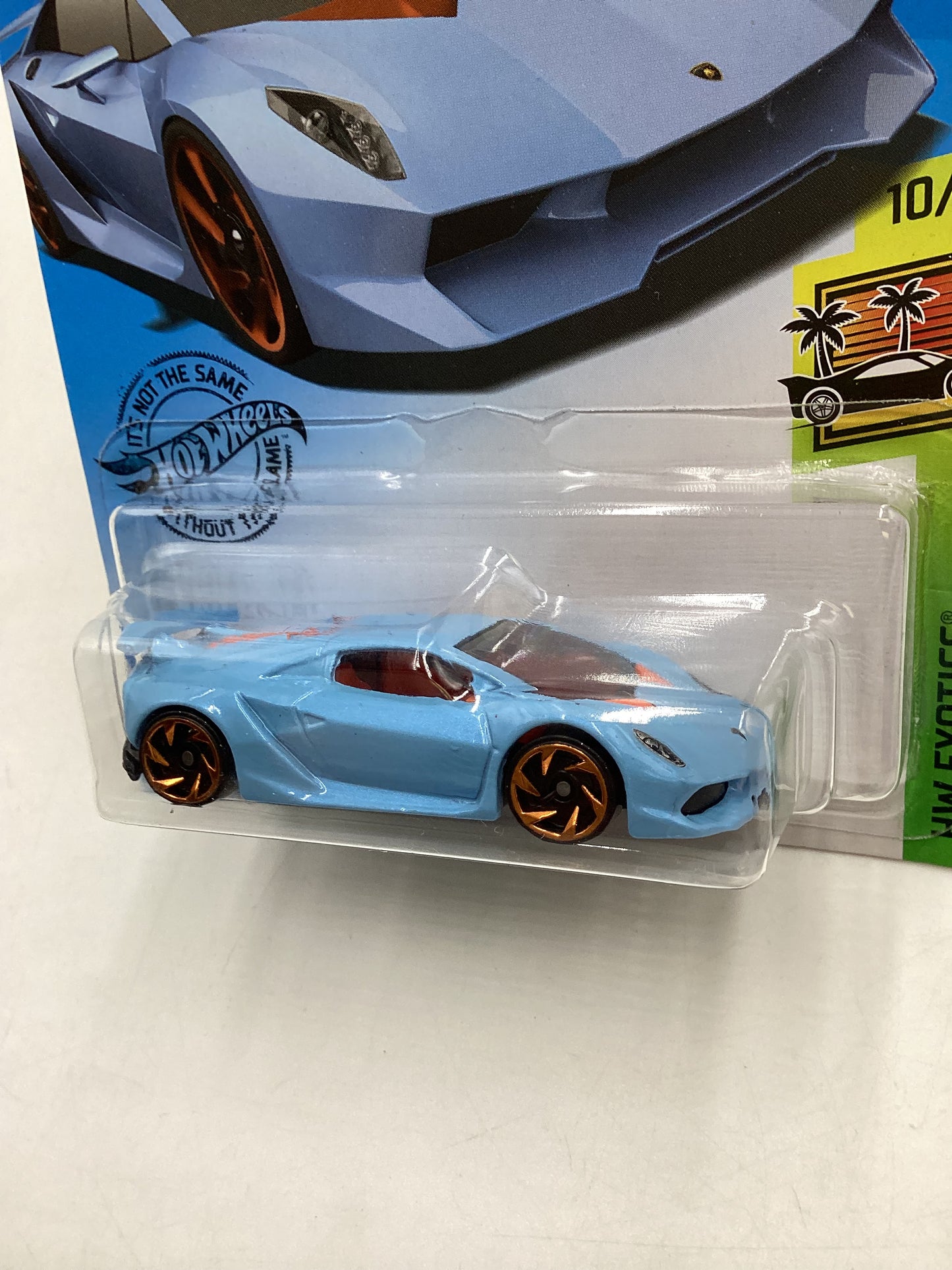 2020 Hot Wheels #164 Lamborghini Sesto Elemento Light Blue 102B