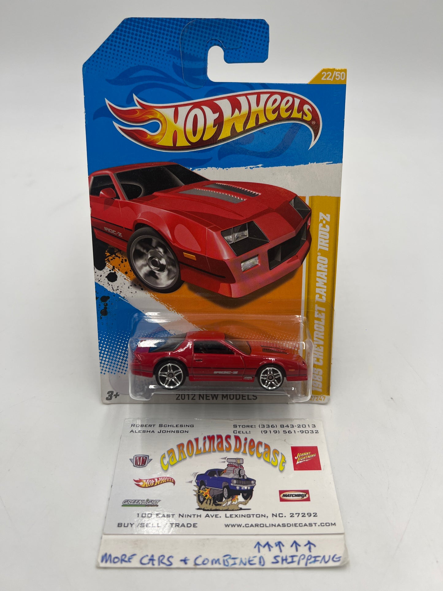 2012 Hot Wheels New Models #22 1985 Chevrolet Camaro IROC-Z Red W/Protector