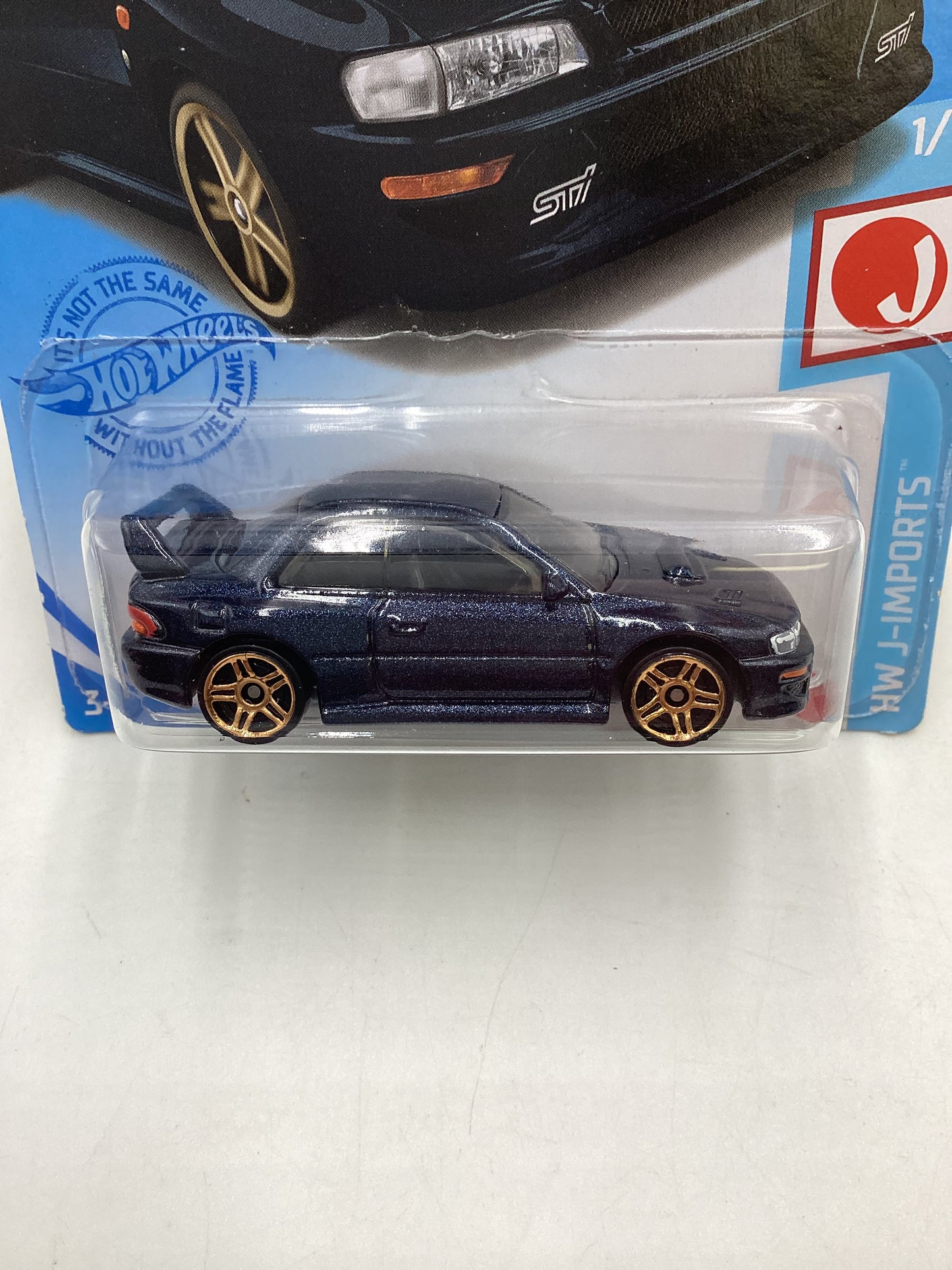 2021 hot wheels #124 *J Hook Crease* 98 Subaru Impreza 22B-STi version Dark Gray 89A