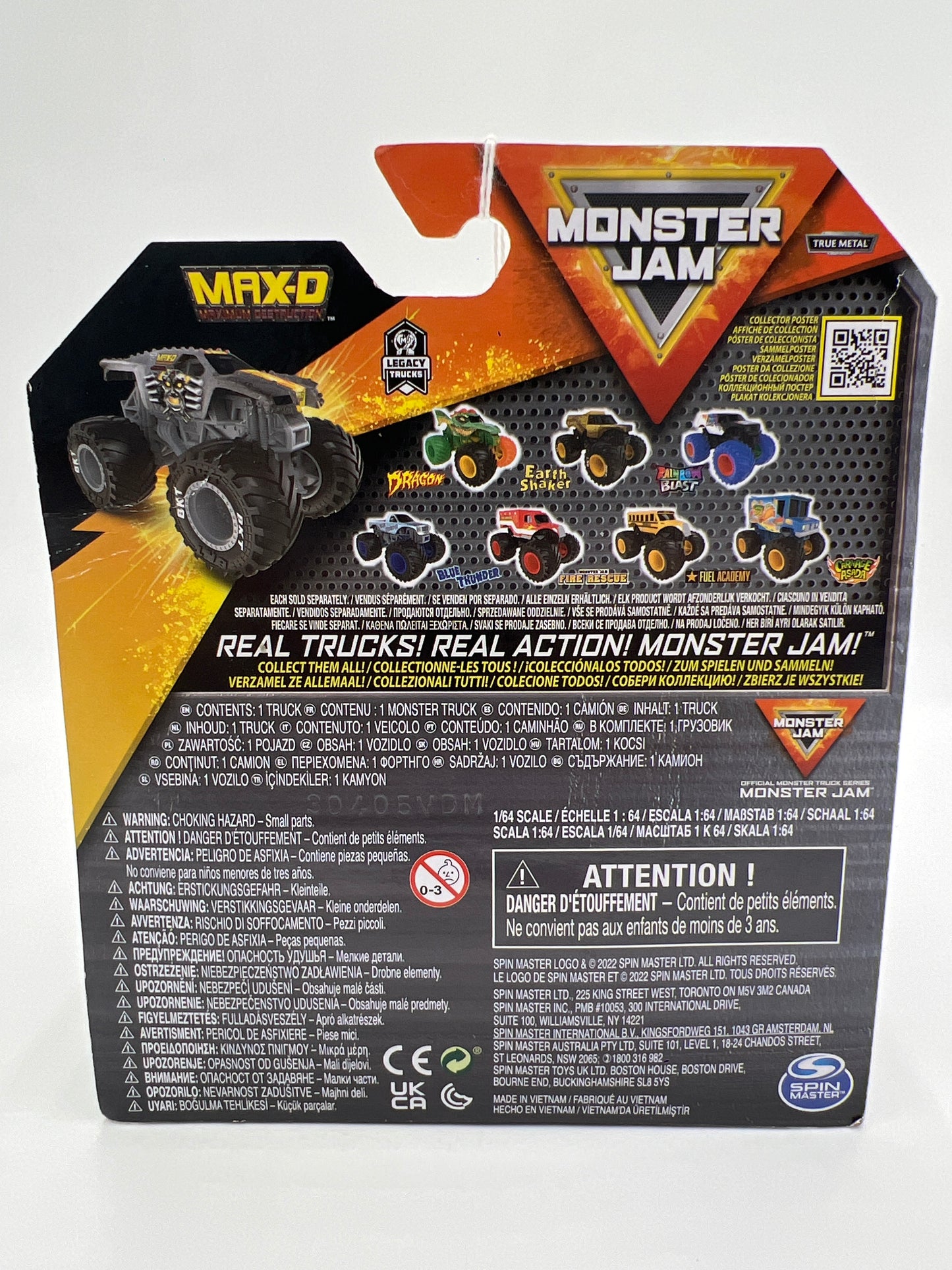 Monster Jam Series 30 Max-D Bad Card 125H